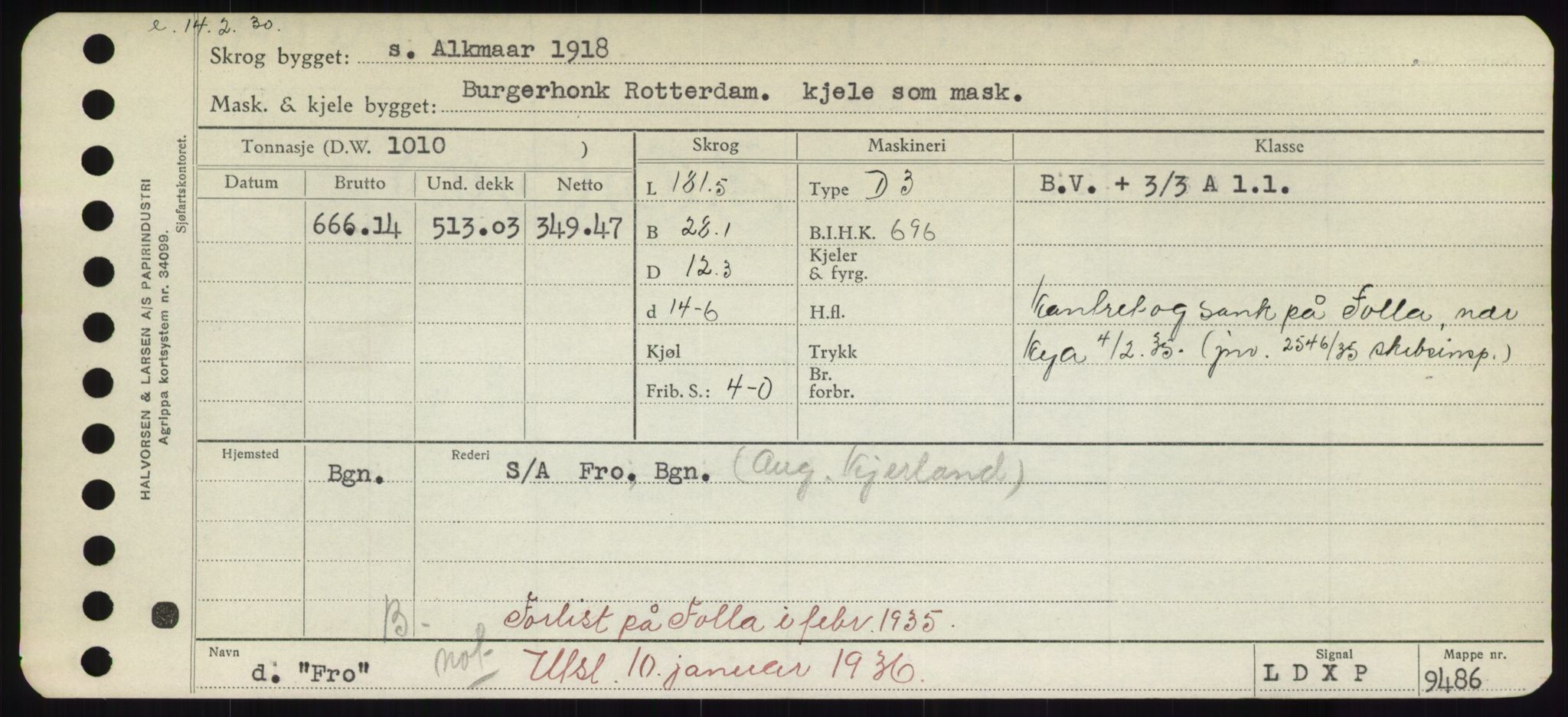Sjøfartsdirektoratet med forløpere, Skipsmålingen, AV/RA-S-1627/H/Hd/L0011: Fartøy, Fla-Får, s. 499