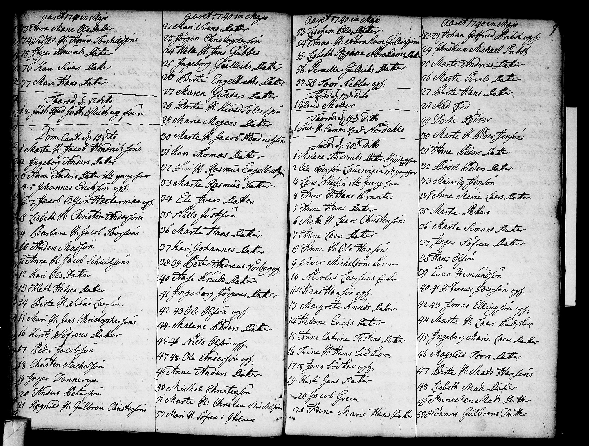 Strømsø kirkebøker, AV/SAKO-A-246/F/Fa/L0006: Ministerialbok nr. I 6, 1740-1747, s. 9