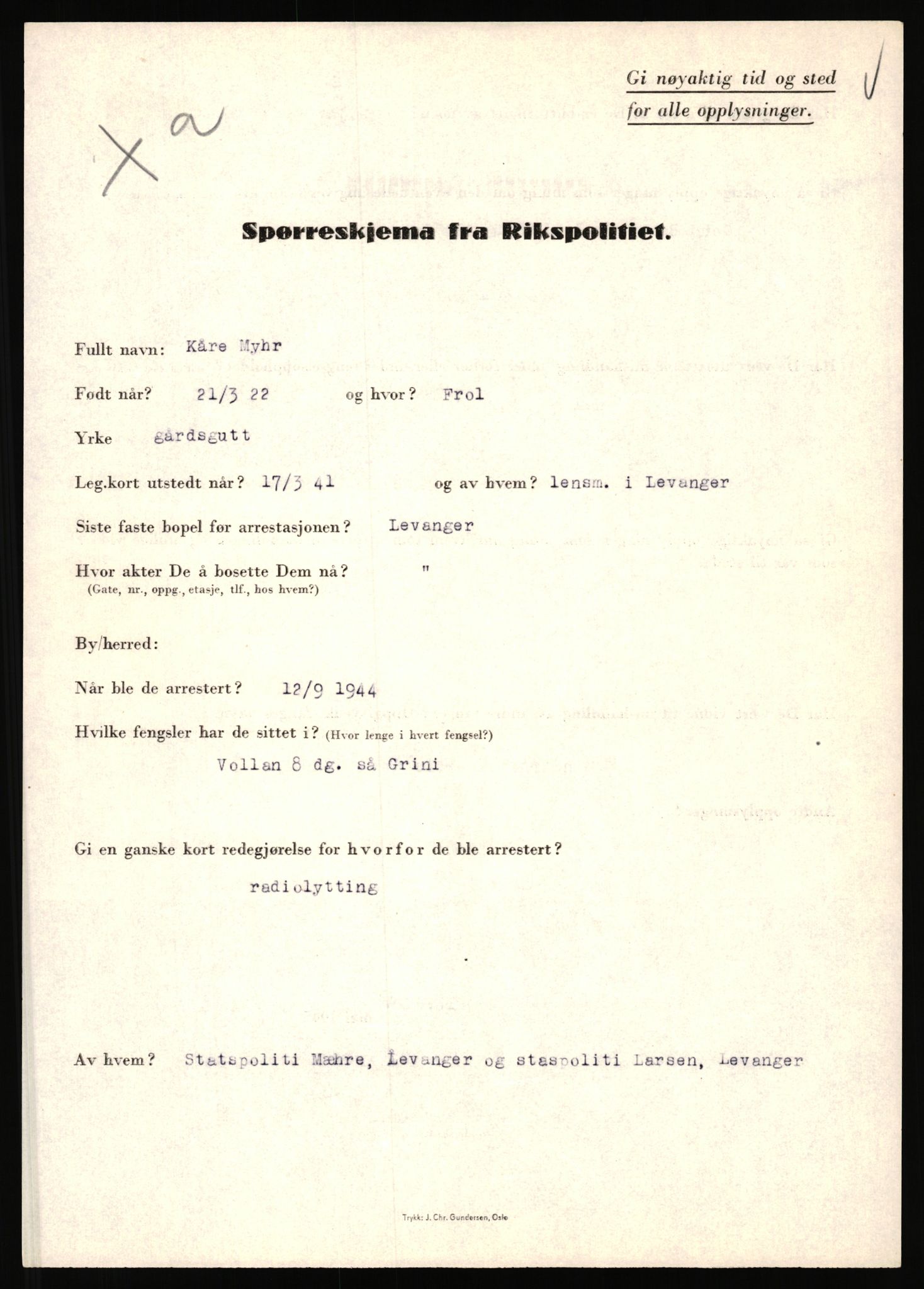 Rikspolitisjefen, AV/RA-S-1560/L/L0012: Mogensen, Øivind - Noraas, Lars, 1940-1945, s. 212