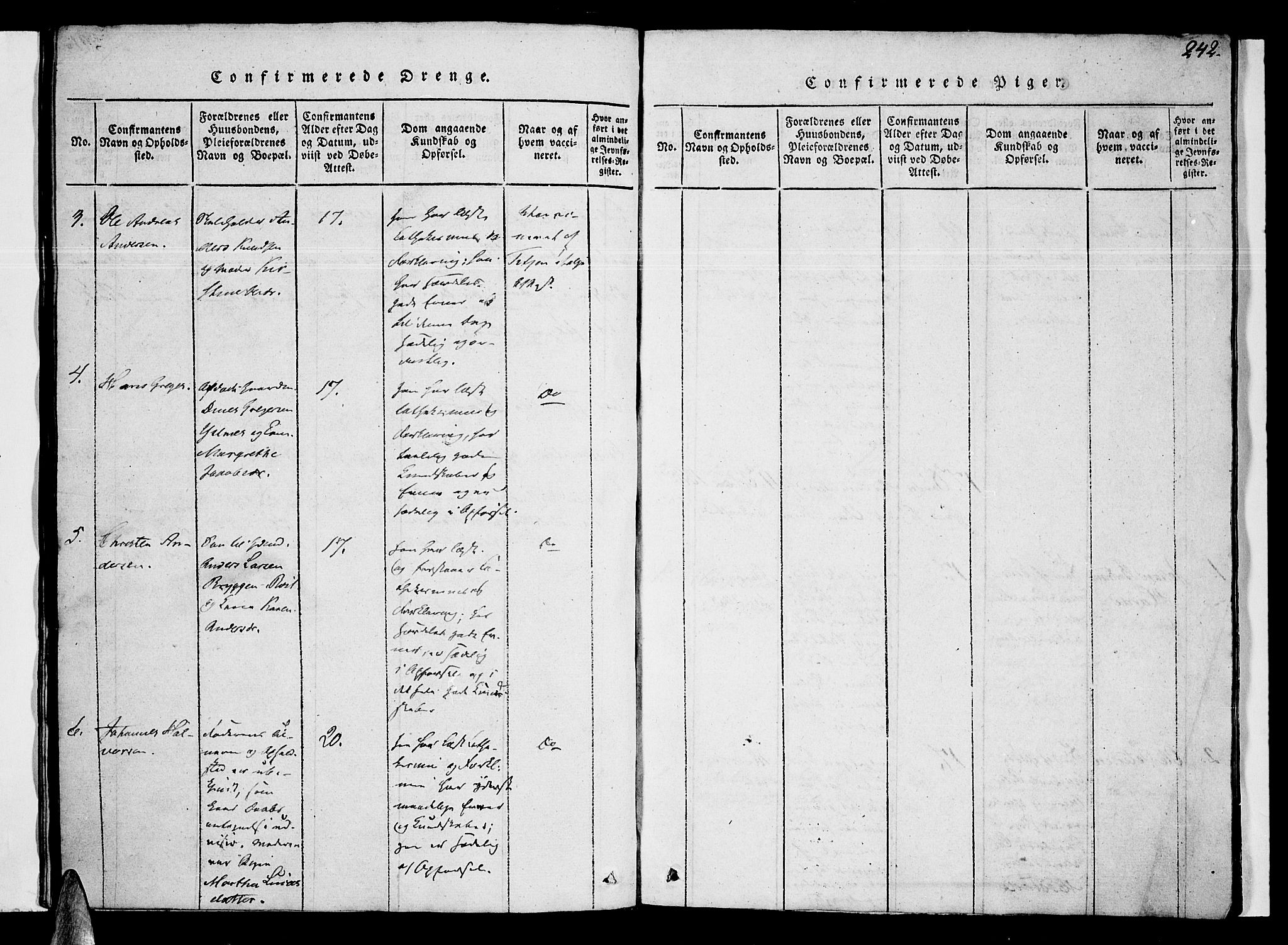 Ministerialprotokoller, klokkerbøker og fødselsregistre - Nordland, AV/SAT-A-1459/807/L0120: Ministerialbok nr. 807A03, 1821-1848, s. 242