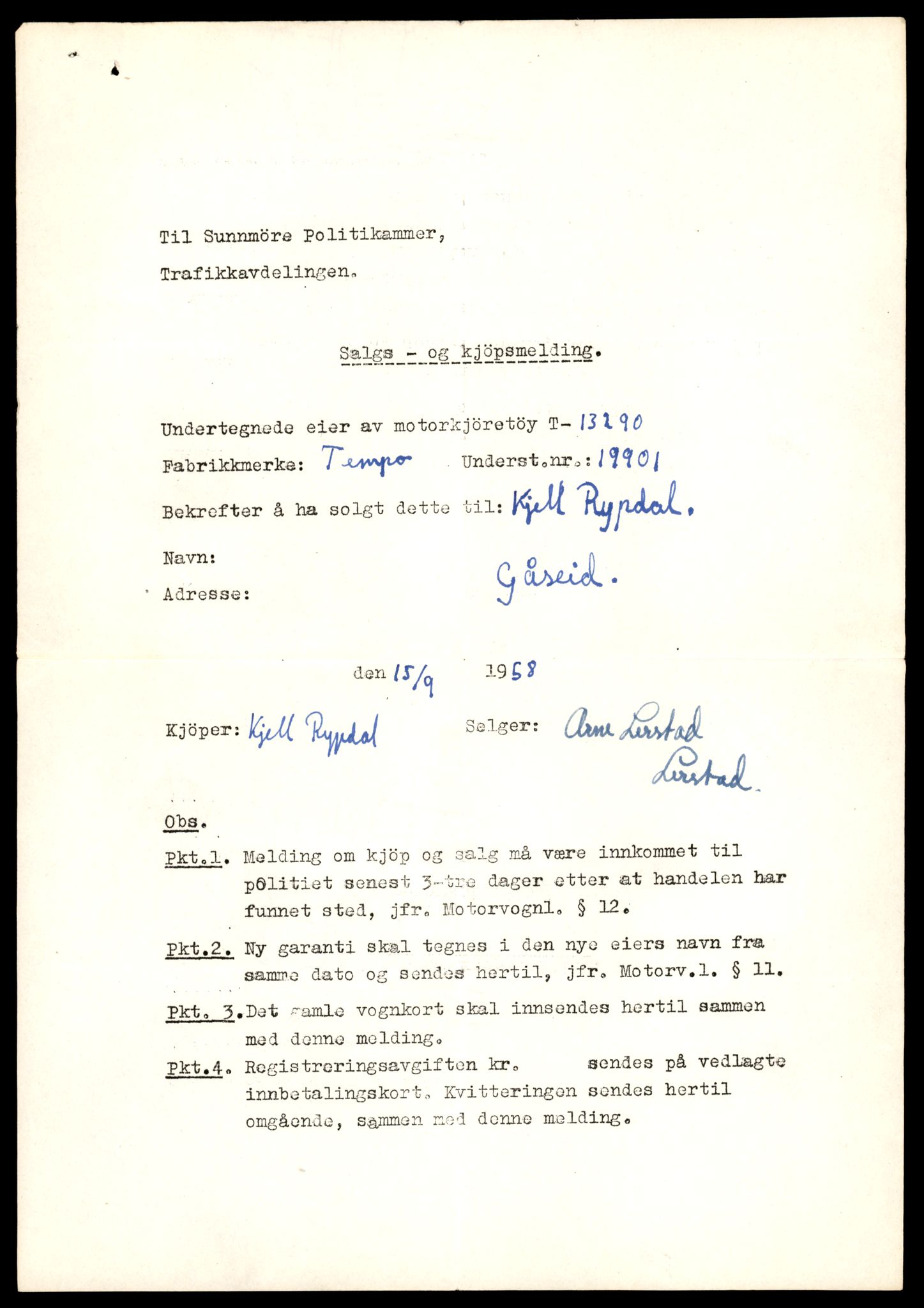 Møre og Romsdal vegkontor - Ålesund trafikkstasjon, AV/SAT-A-4099/F/Fe/L0038: Registreringskort for kjøretøy T 13180 - T 13360, 1927-1998, s. 1871