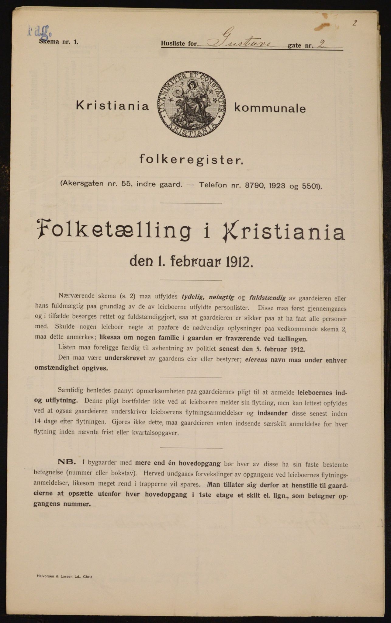 OBA, Kommunal folketelling 1.2.1912 for Kristiania, 1912, s. 32451