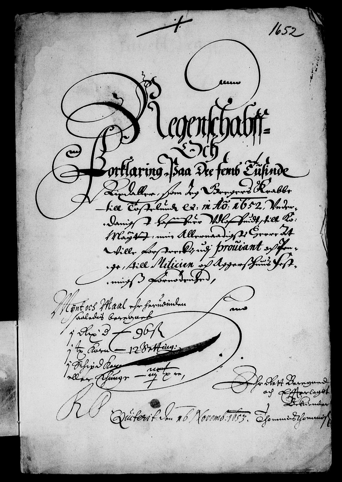 Rentekammeret inntil 1814, Reviderte regnskaper, Lensregnskaper, AV/RA-EA-5023/R/Rb/Rba/L0215: Akershus len, 1650-1654