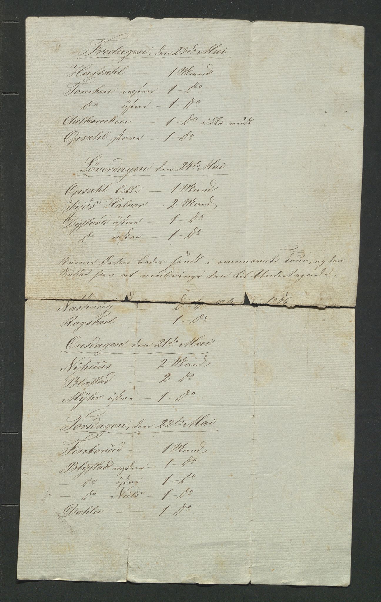 Åker i Vang, Hedmark, og familien Todderud, AV/SAH-ARK-010/E/Ec/L0001: Korrespondanse ordnet etter emne, 1772-1907, s. 183