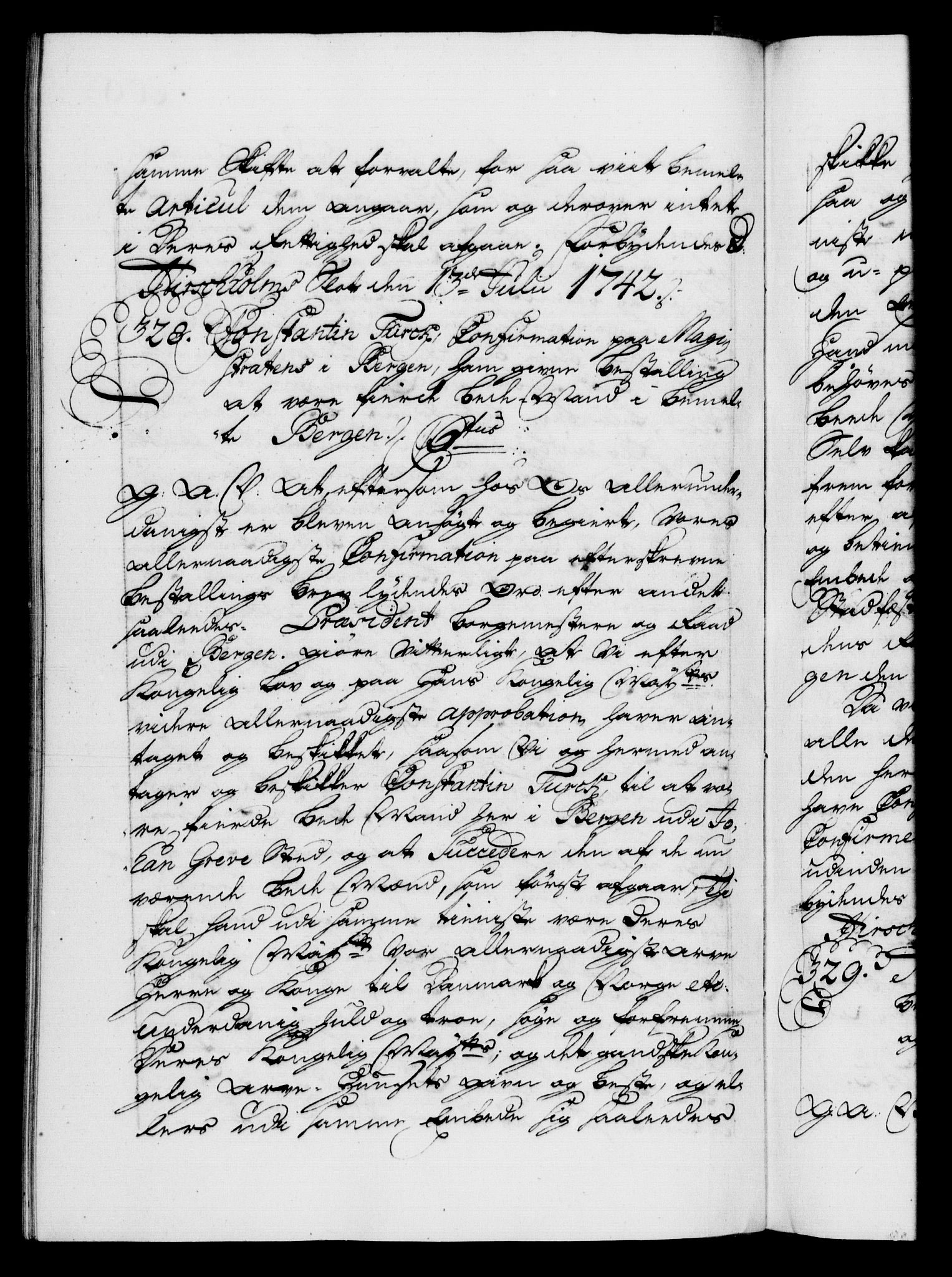 Danske Kanselli 1572-1799, AV/RA-EA-3023/F/Fc/Fca/Fcaa/L0032: Norske registre, 1741-1742, s. 609b