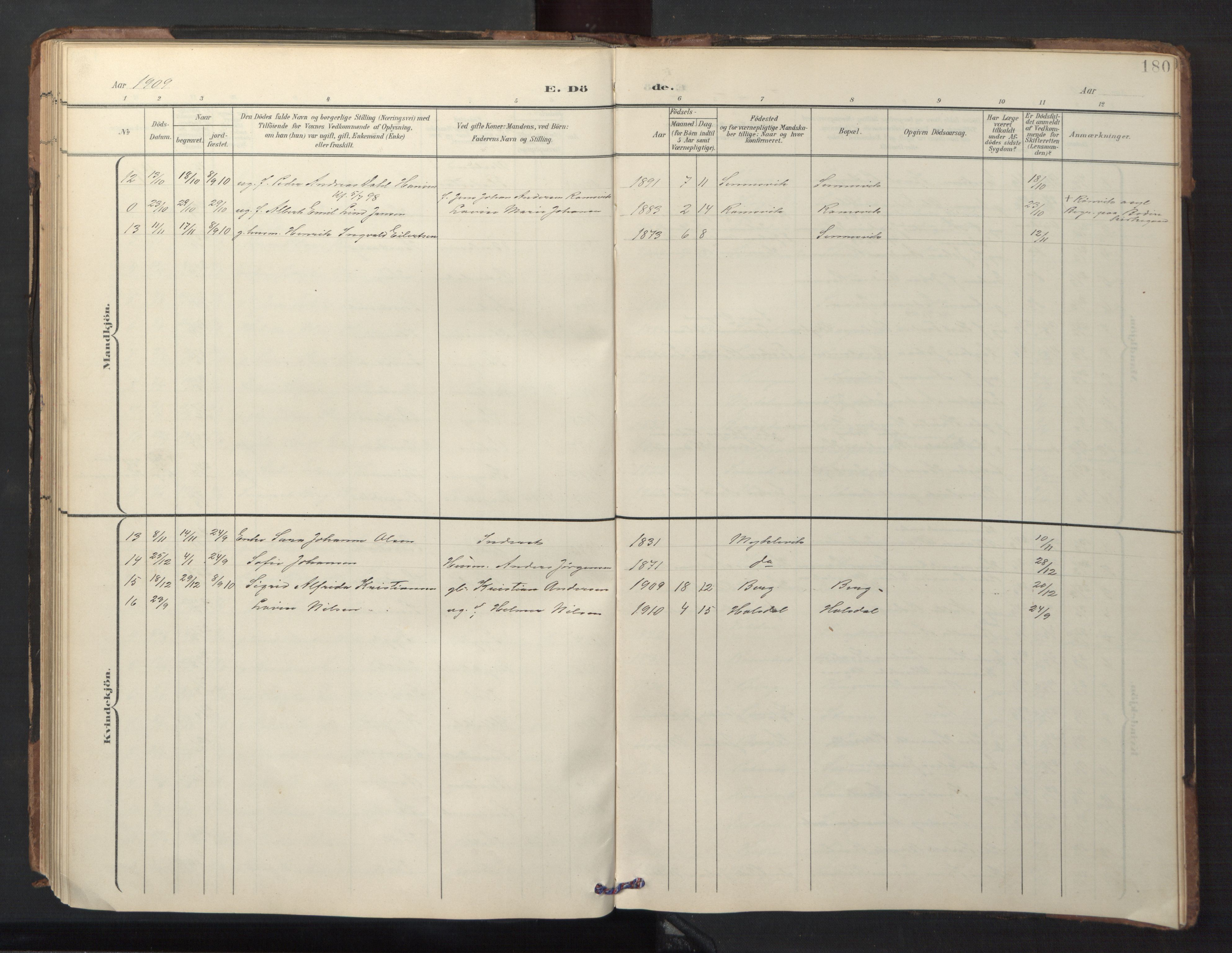 Ministerialprotokoller, klokkerbøker og fødselsregistre - Nordland, AV/SAT-A-1459/882/L1185: Klokkerbok nr. 882C03, 1898-1910, s. 180