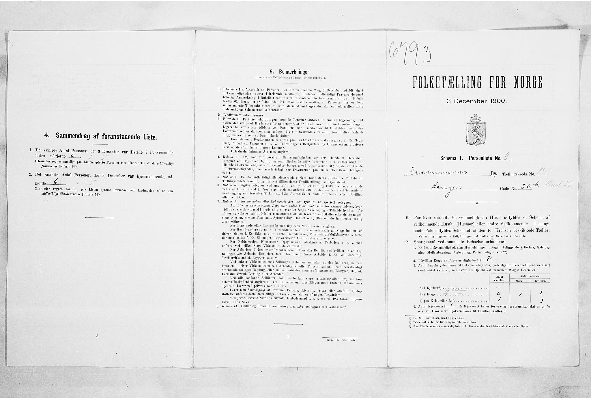 RA, Folketelling 1900 for 0602 Drammen kjøpstad, 1900, s. 2648