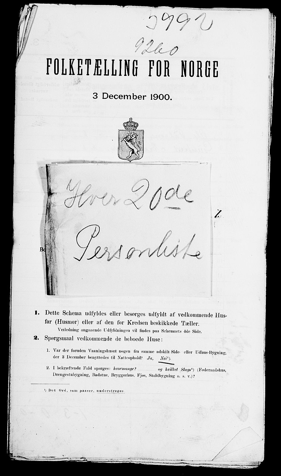 SAK, Folketelling 1900 for 0929 Åmli herred, 1900, s. 43