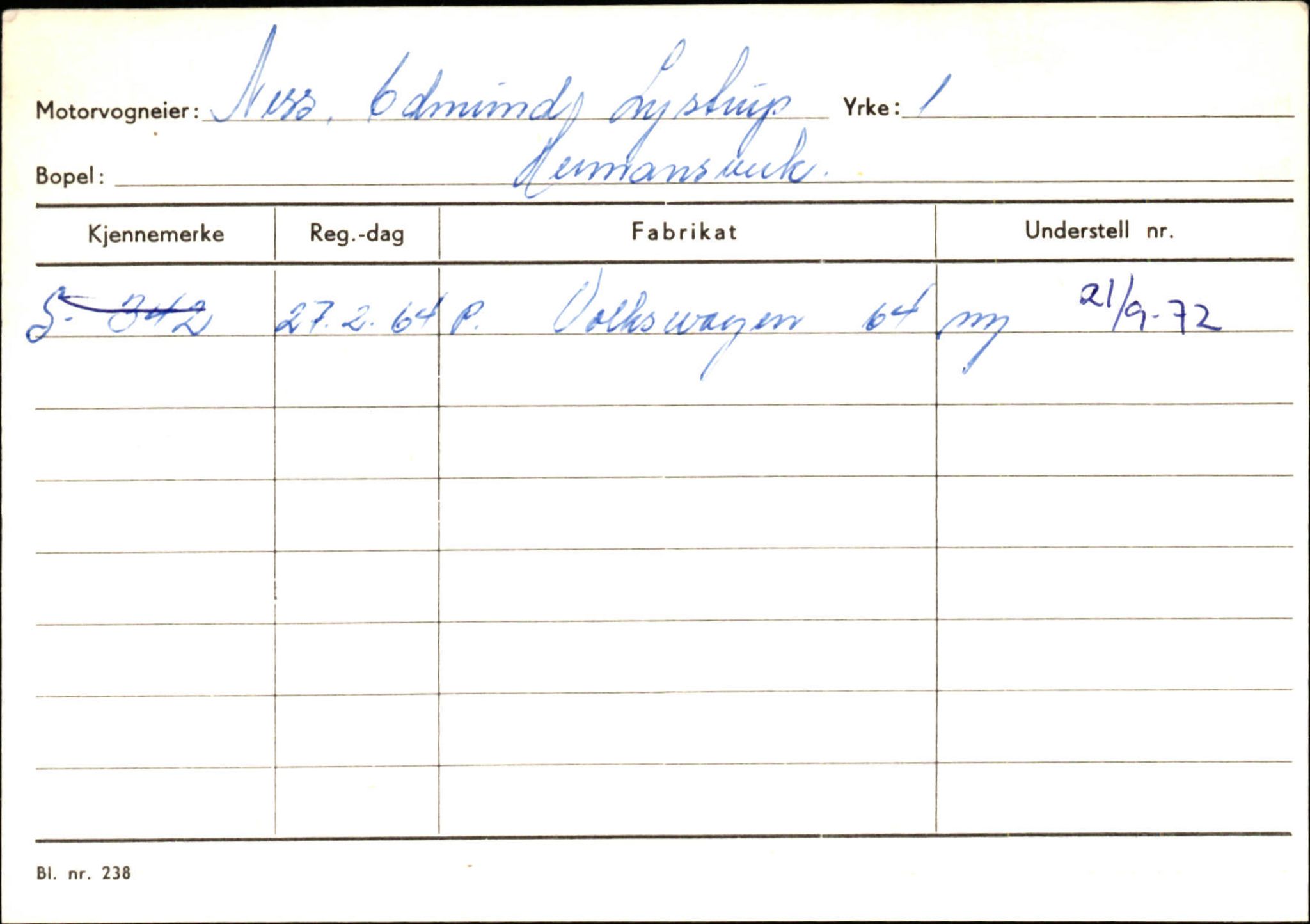 Statens vegvesen, Sogn og Fjordane vegkontor, AV/SAB-A-5301/4/F/L0126: Eigarregister Fjaler M-Å. Leikanger A-Å, 1945-1975, s. 1820