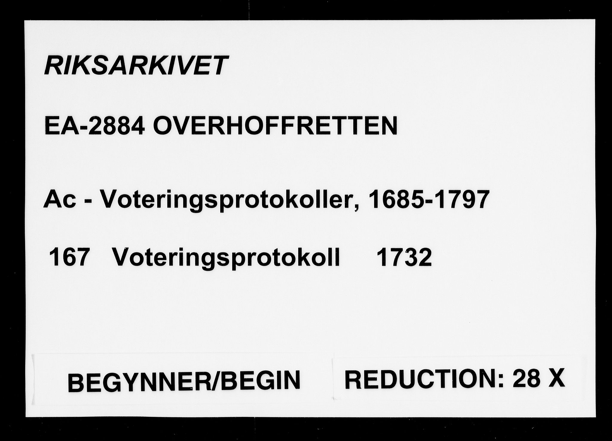 Overhoffretten 1667-1797, AV/RA-EA-2884/Ac/L0167: Voteringsprotokoll, 1732