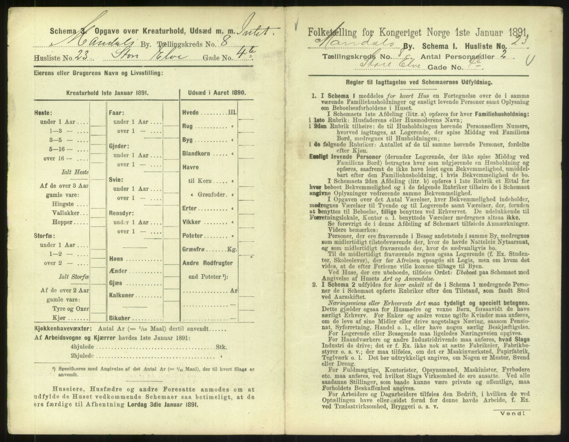 RA, Folketelling 1891 for 1002 Mandal ladested, 1891, s. 439