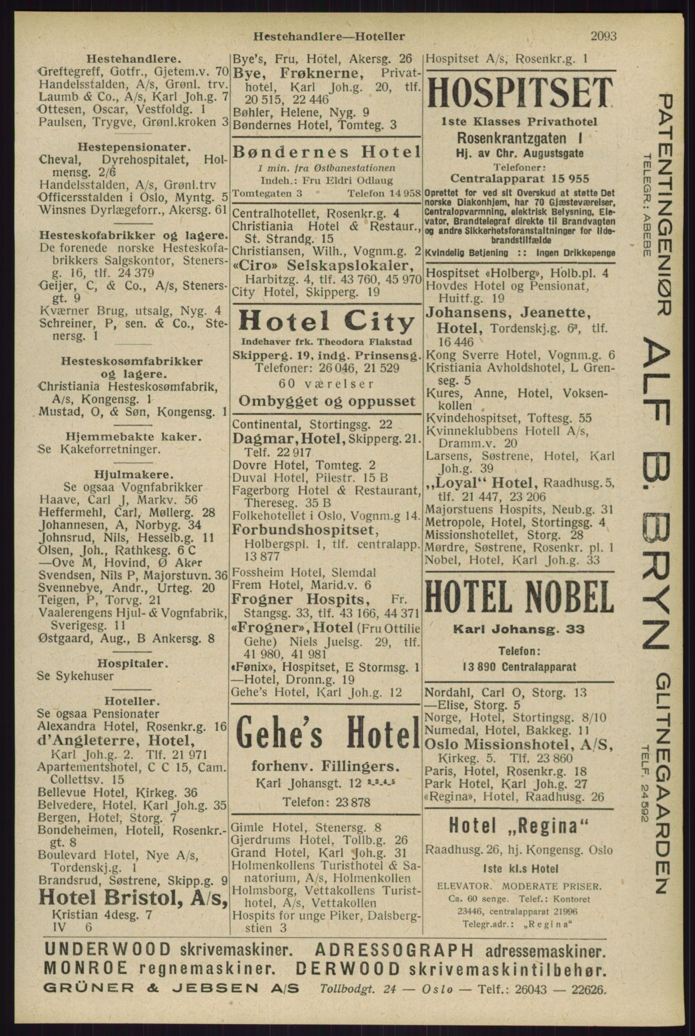 Kristiania/Oslo adressebok, PUBL/-, 1929, s. 2093