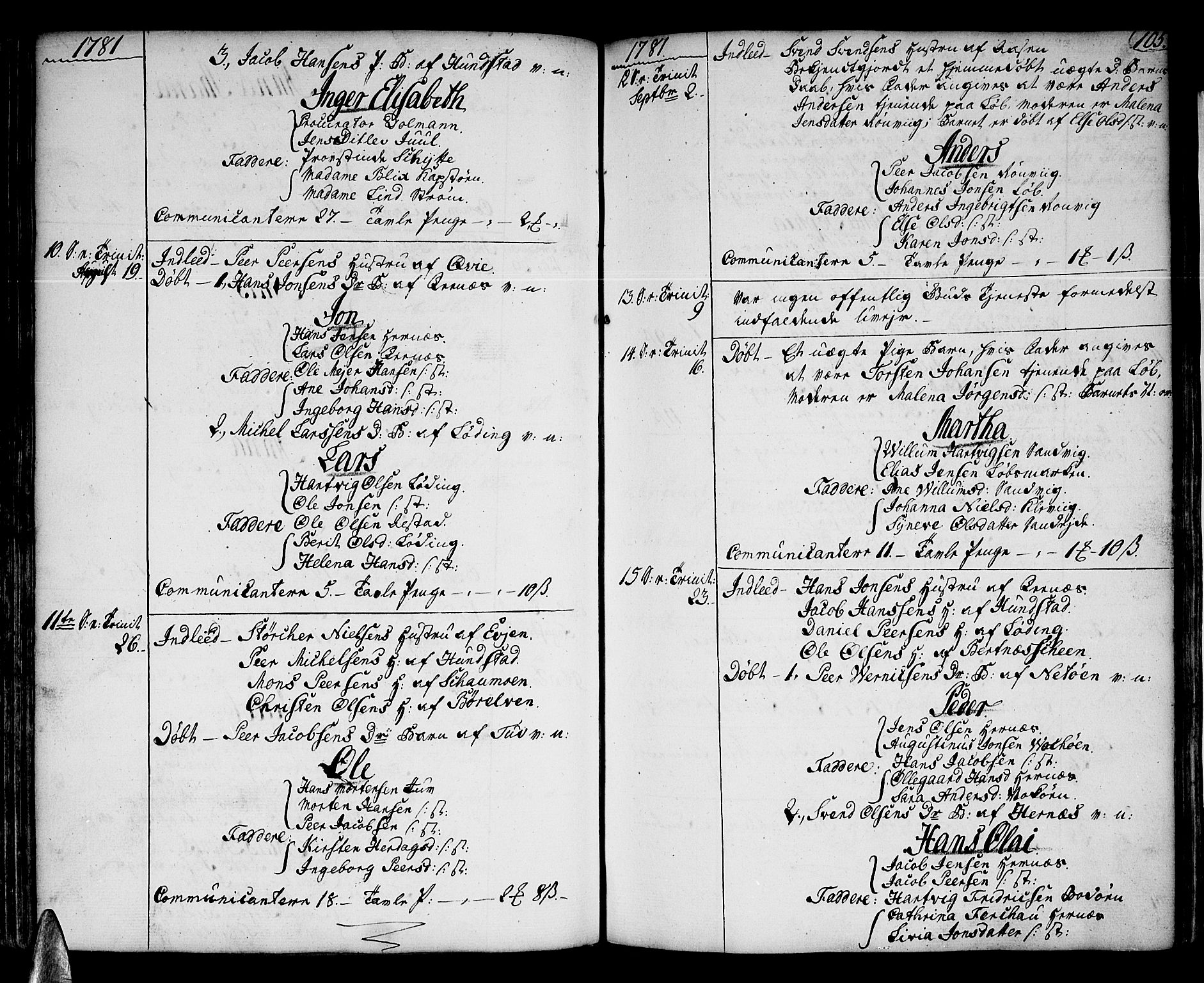 Ministerialprotokoller, klokkerbøker og fødselsregistre - Nordland, AV/SAT-A-1459/801/L0003: Ministerialbok nr. 801A03, 1762-1795, s. 105