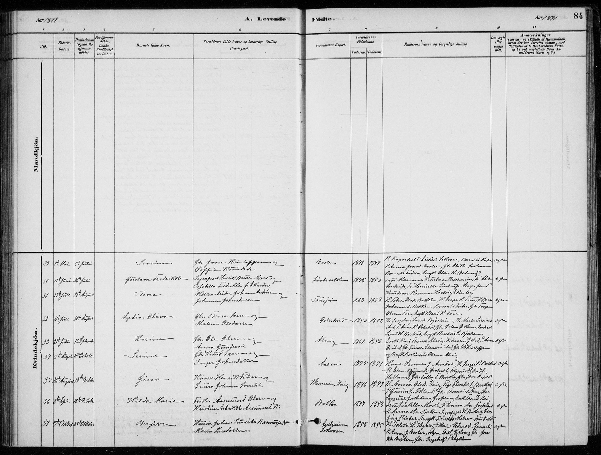 Strand sokneprestkontor, AV/SAST-A-101828/H/Ha/Hab/L0004: Klokkerbok nr. B 4, 1878-1903, s. 84