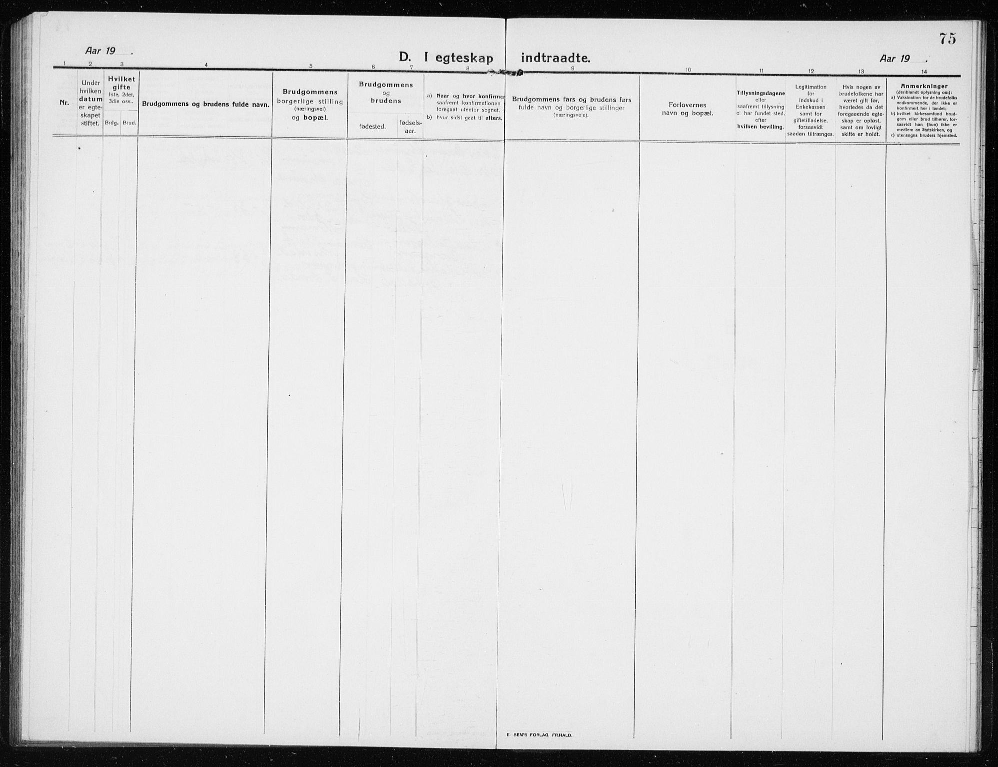 Vik sokneprestembete, AV/SAB-A-81501/H/Hab/Habb/L0004: Klokkerbok nr. B 4, 1913-1938, s. 75