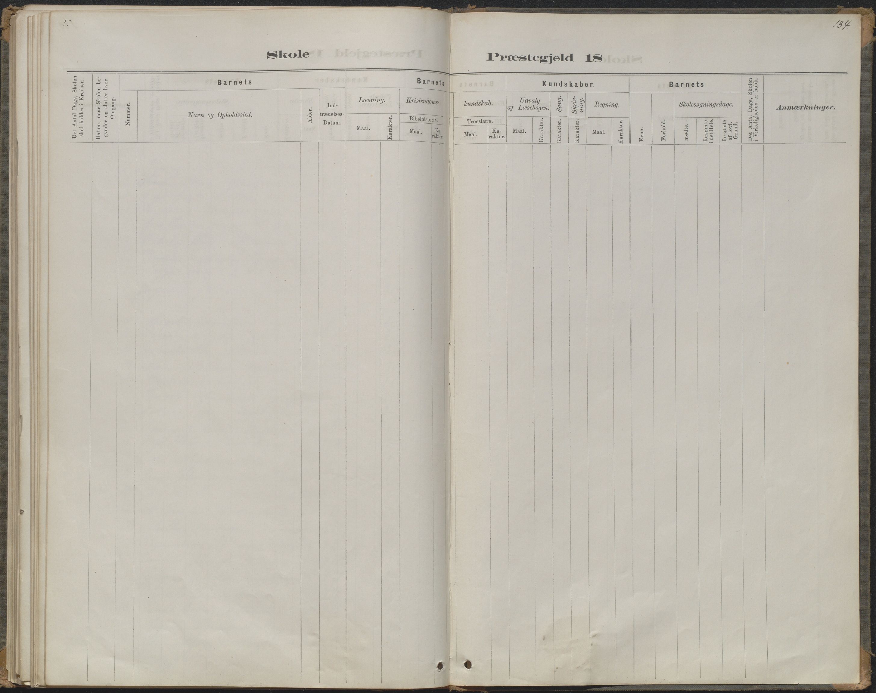 Arendal kommune, Katalog I, AAKS/KA0906-PK-I/07/L0368: Karakterprotokol lærerens skole, 1880-1893, s. 131