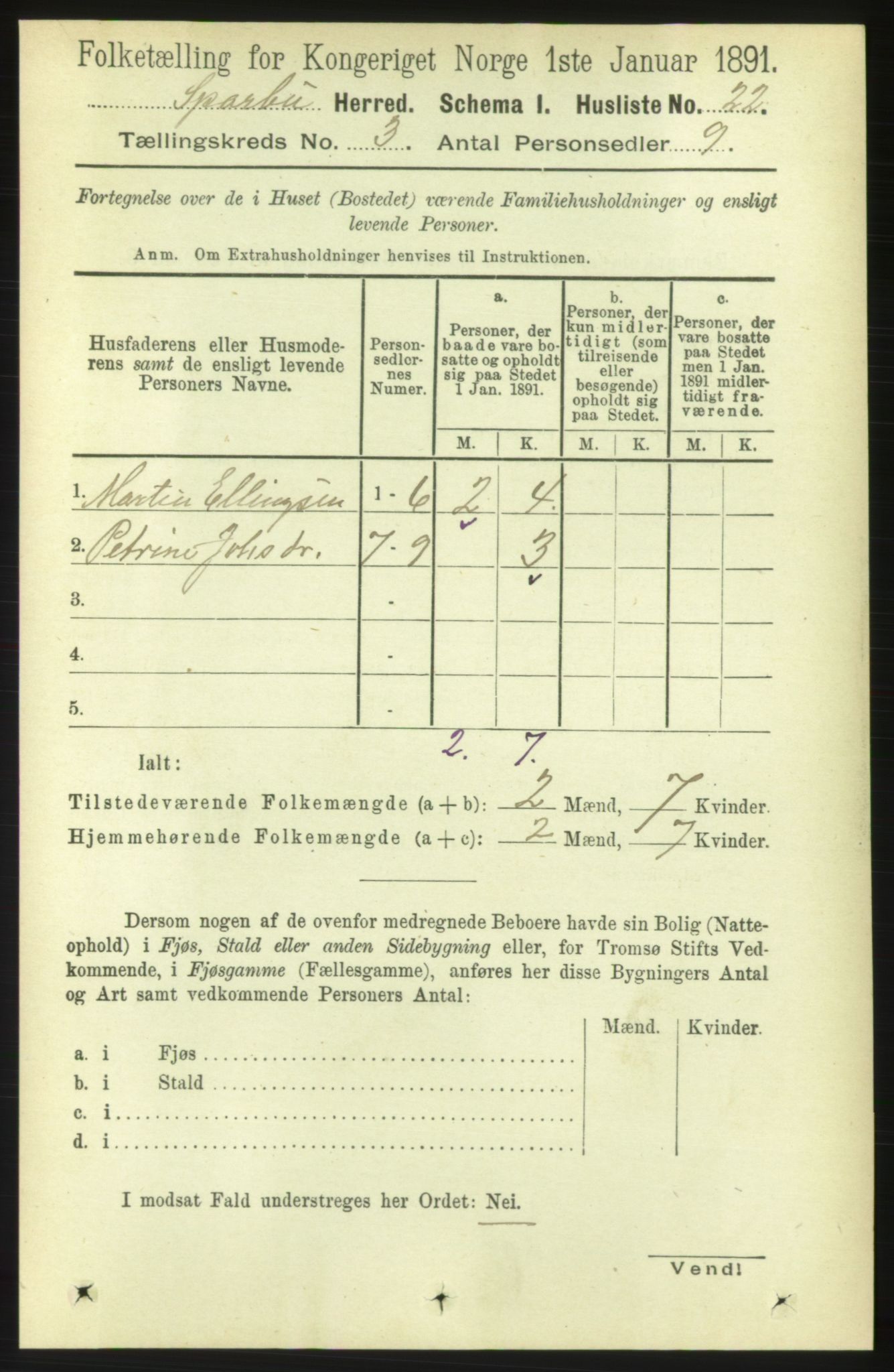 RA, Folketelling 1891 for 1731 Sparbu herred, 1891, s. 817