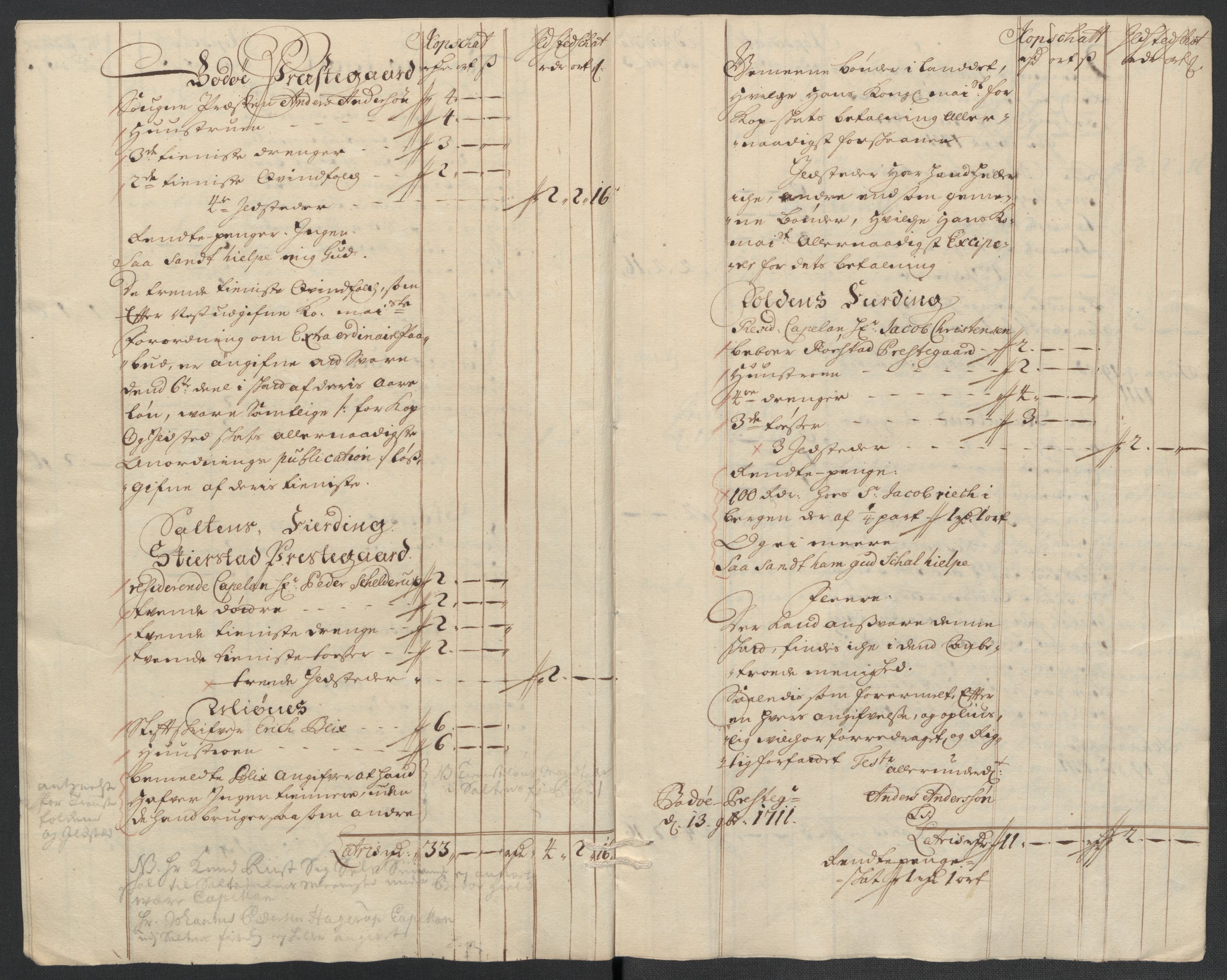 Rentekammeret inntil 1814, Reviderte regnskaper, Fogderegnskap, RA/EA-4092/R66/L4582: Fogderegnskap Salten, 1711-1712, s. 104