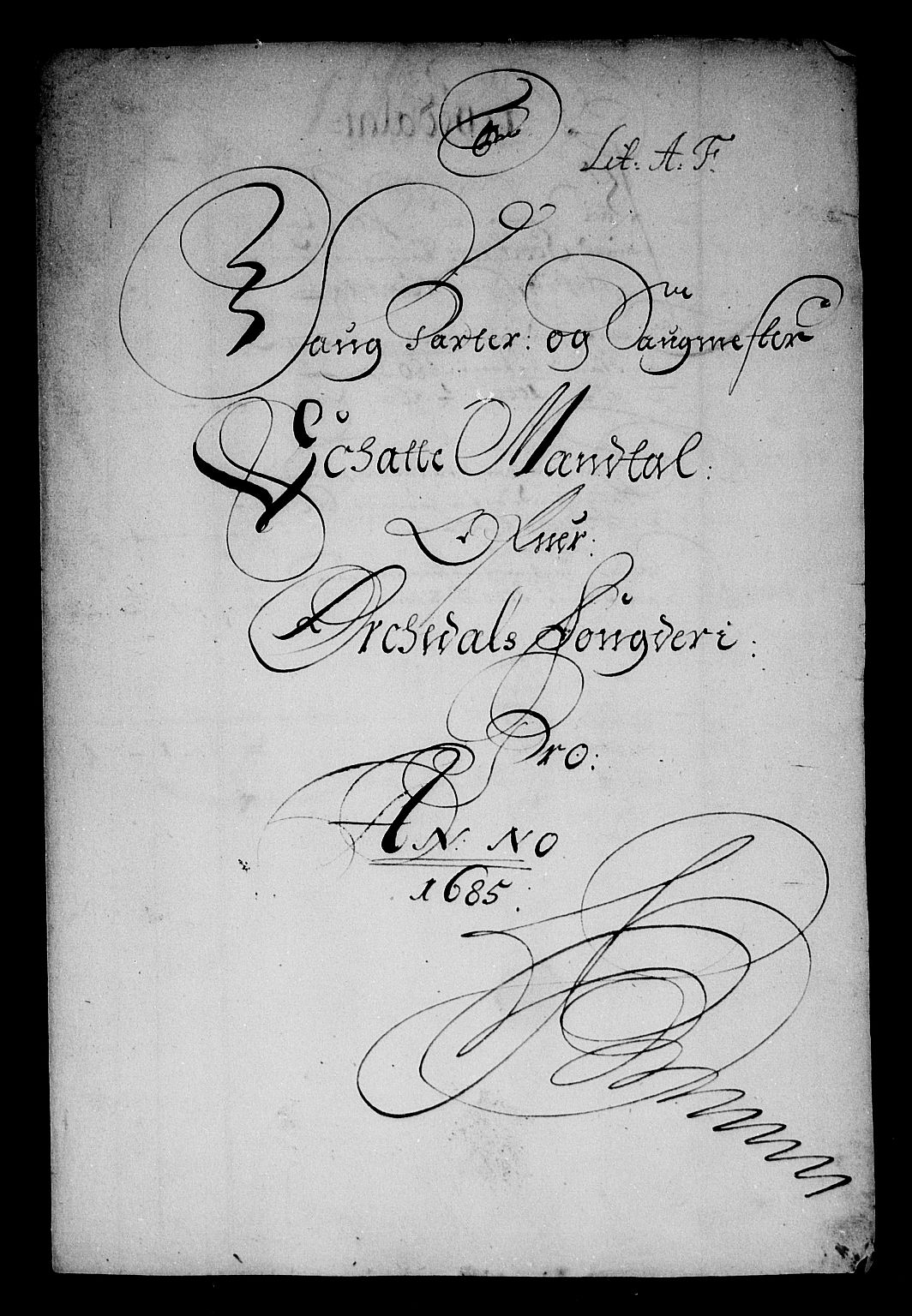 Rentekammeret inntil 1814, Reviderte regnskaper, Stiftamtstueregnskaper, Trondheim stiftamt og Nordland amt, AV/RA-EA-6044/R/Rg/L0080: Trondheim stiftamt og Nordland amt, 1685