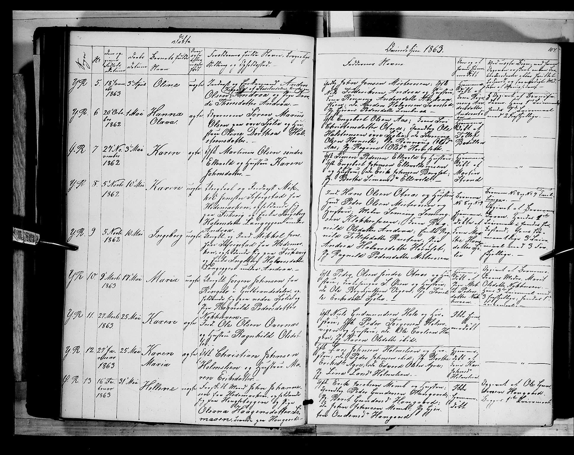 Rendalen prestekontor, AV/SAH-PREST-054/H/Ha/Haa/L0005: Ministerialbok nr. 5, 1853-1866, s. 104