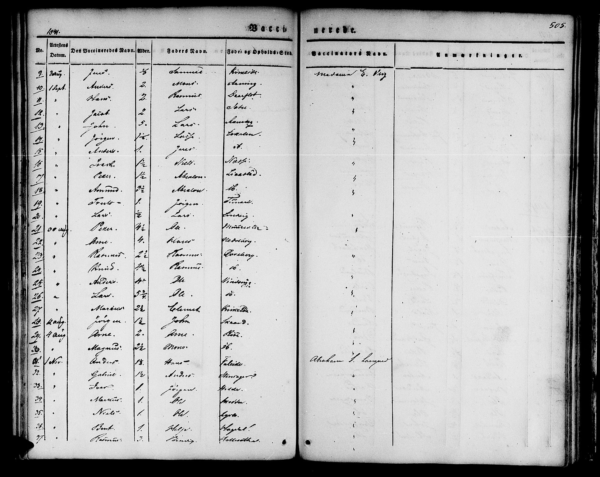 Innvik sokneprestembete, AV/SAB-A-80501: Ministerialbok nr. A 4II, 1832-1846, s. 505