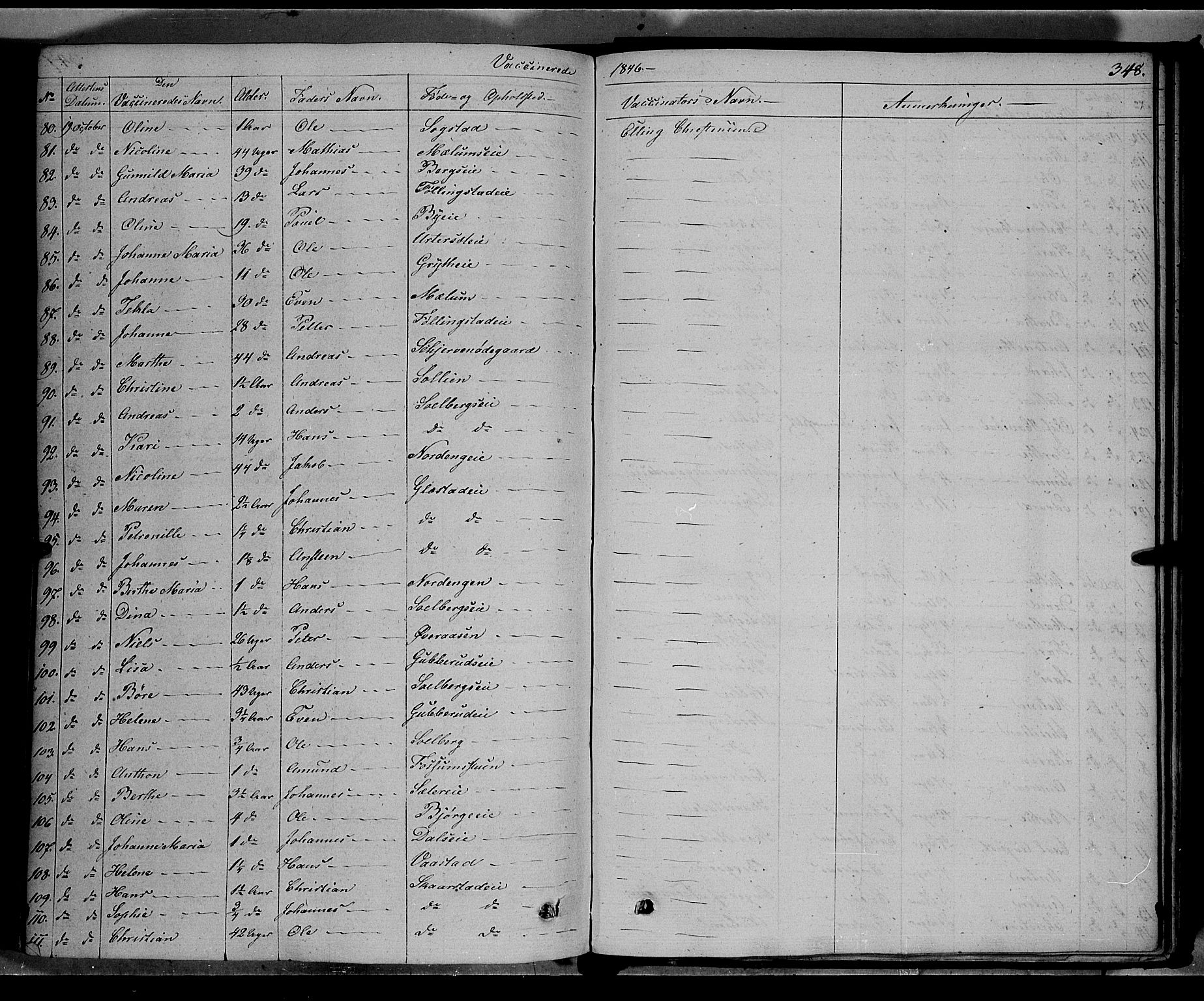 Vardal prestekontor, AV/SAH-PREST-100/H/Ha/Haa/L0005: Ministerialbok nr. 5, 1831-1853, s. 348