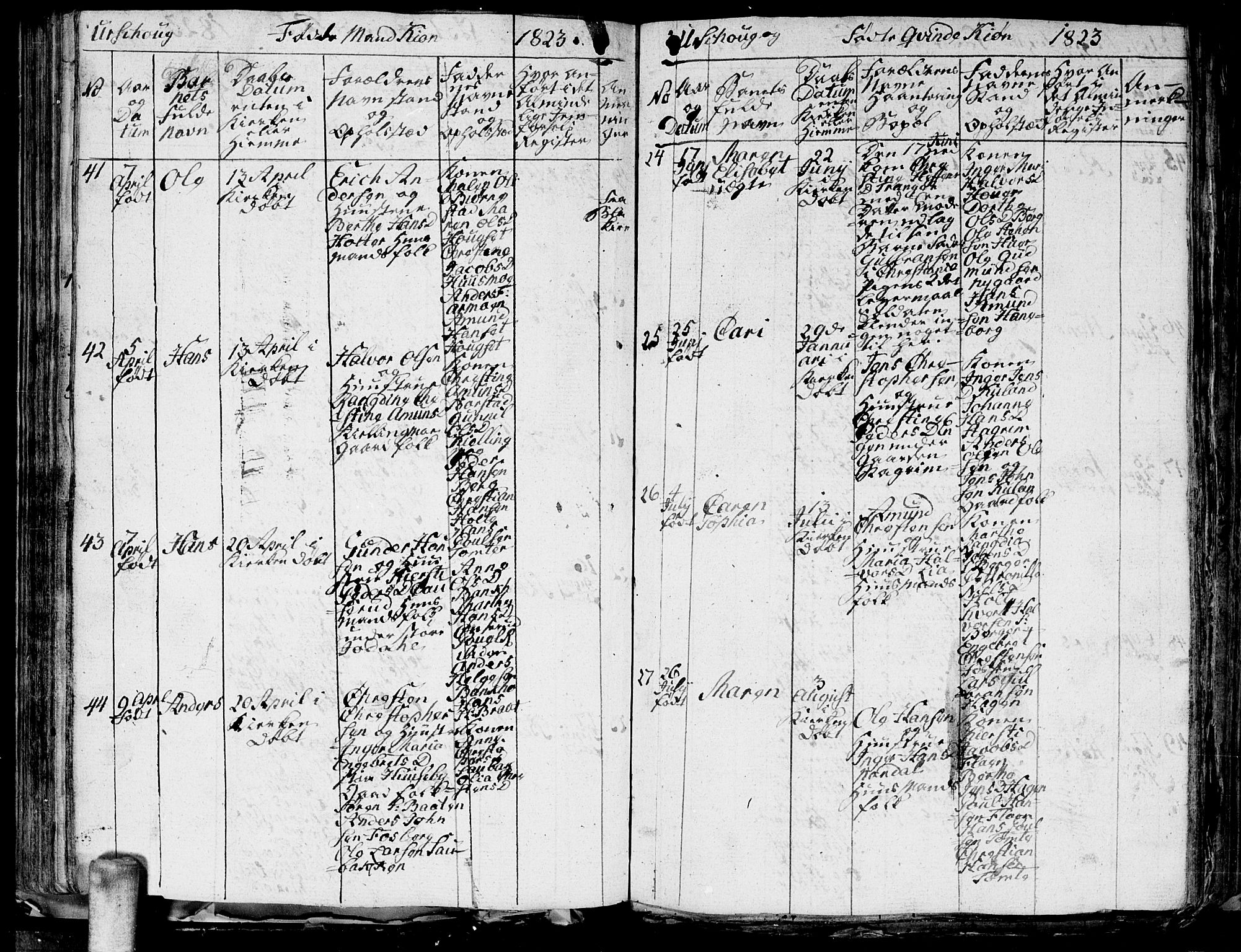 Aurskog prestekontor Kirkebøker, AV/SAO-A-10304a/G/Ga/L0001: Klokkerbok nr. I 1, 1814-1829