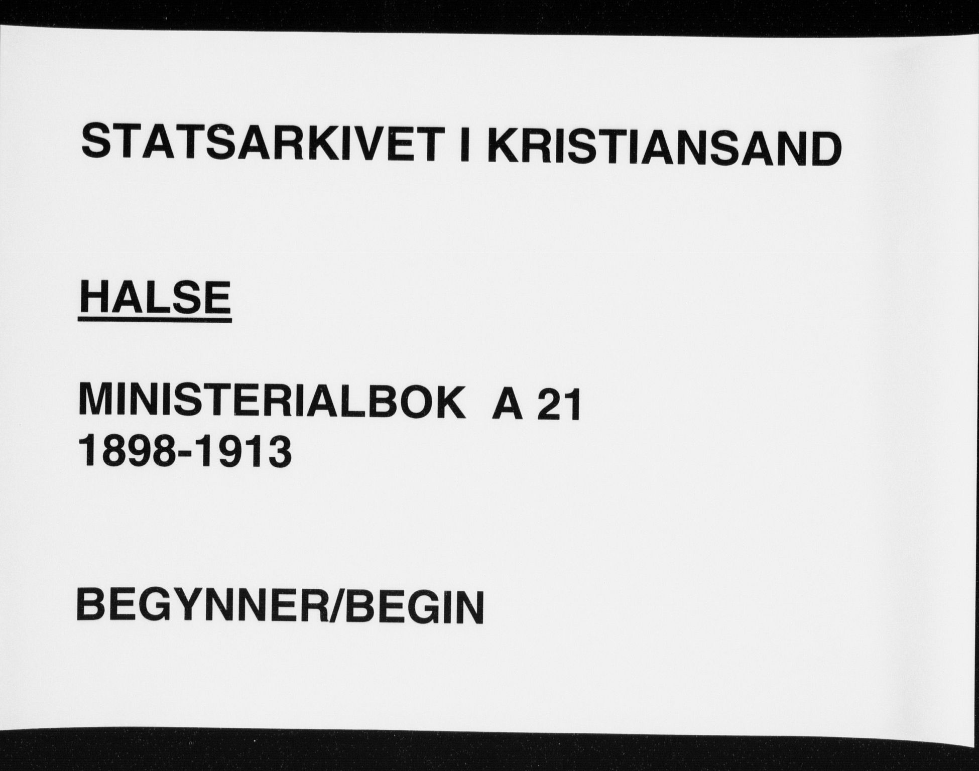 Mandal sokneprestkontor, AV/SAK-1111-0030/F/Fa/Faa/L0021: Ministerialbok nr. A 21, 1898-1913