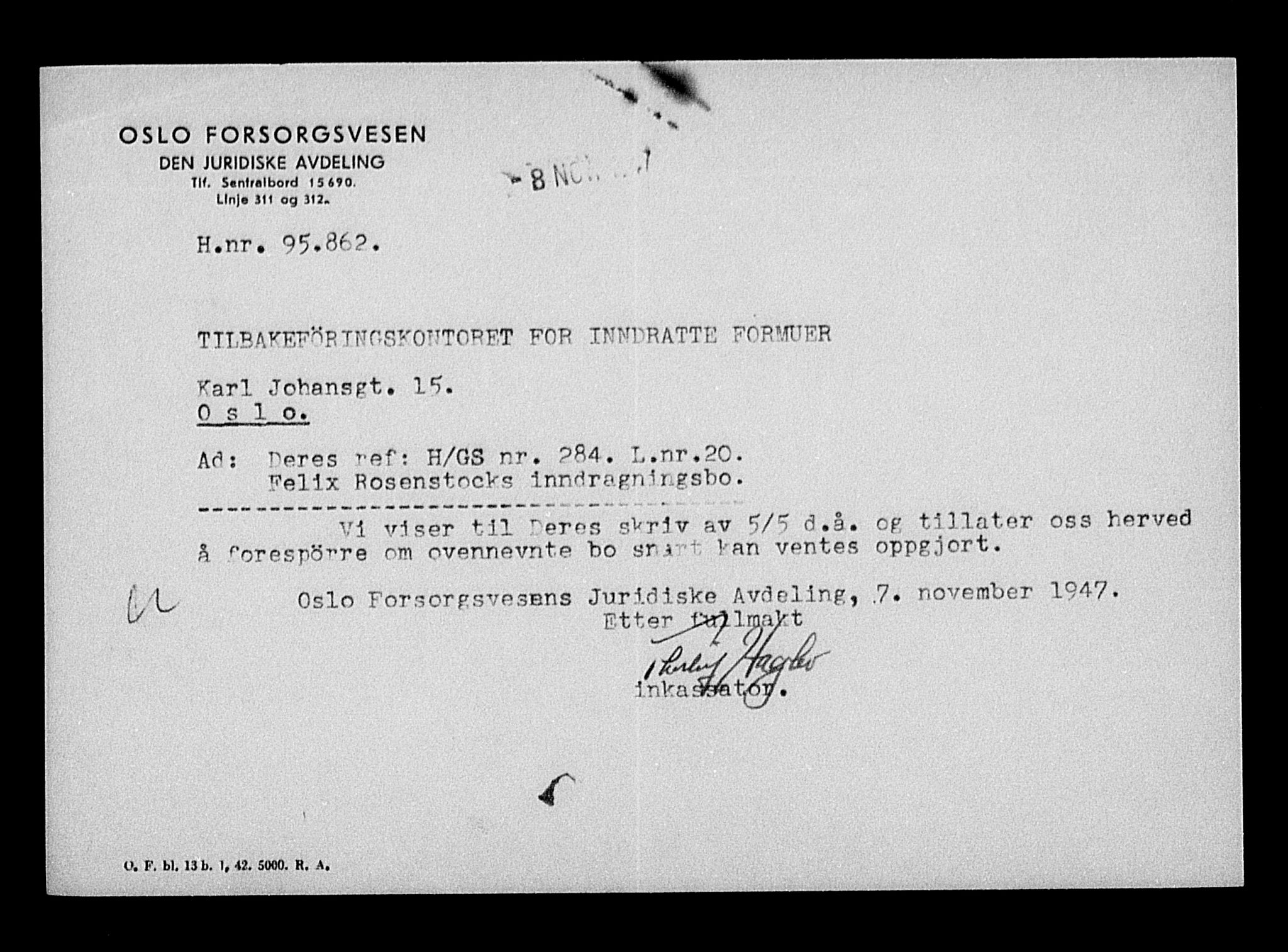 Justisdepartementet, Tilbakeføringskontoret for inndratte formuer, RA/S-1564/H/Hc/Hcc/L0974: --, 1945-1947, s. 114