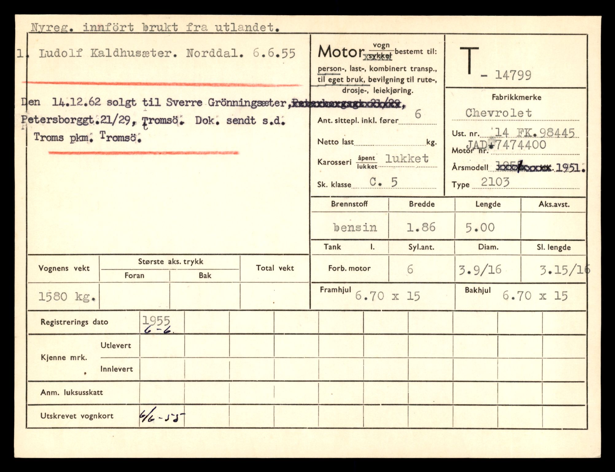 Møre og Romsdal vegkontor - Ålesund trafikkstasjon, AV/SAT-A-4099/F/Fe/L0048: Registreringskort for kjøretøy T 14721 - T 14863, 1927-1998, s. 1641