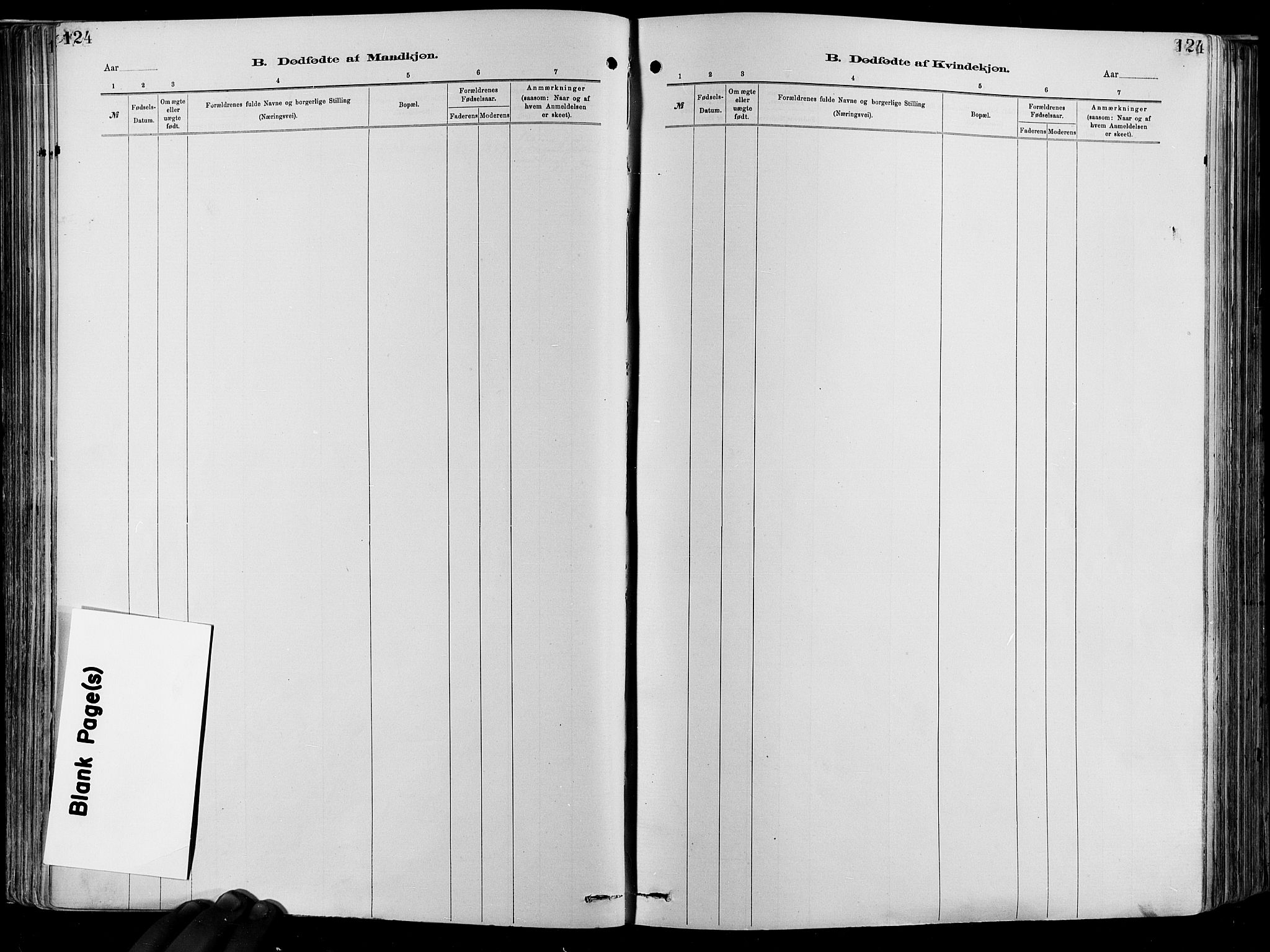 Garnisonsmenigheten Kirkebøker, SAO/A-10846/F/Fa/L0012: Ministerialbok nr. 12, 1880-1893, s. 124