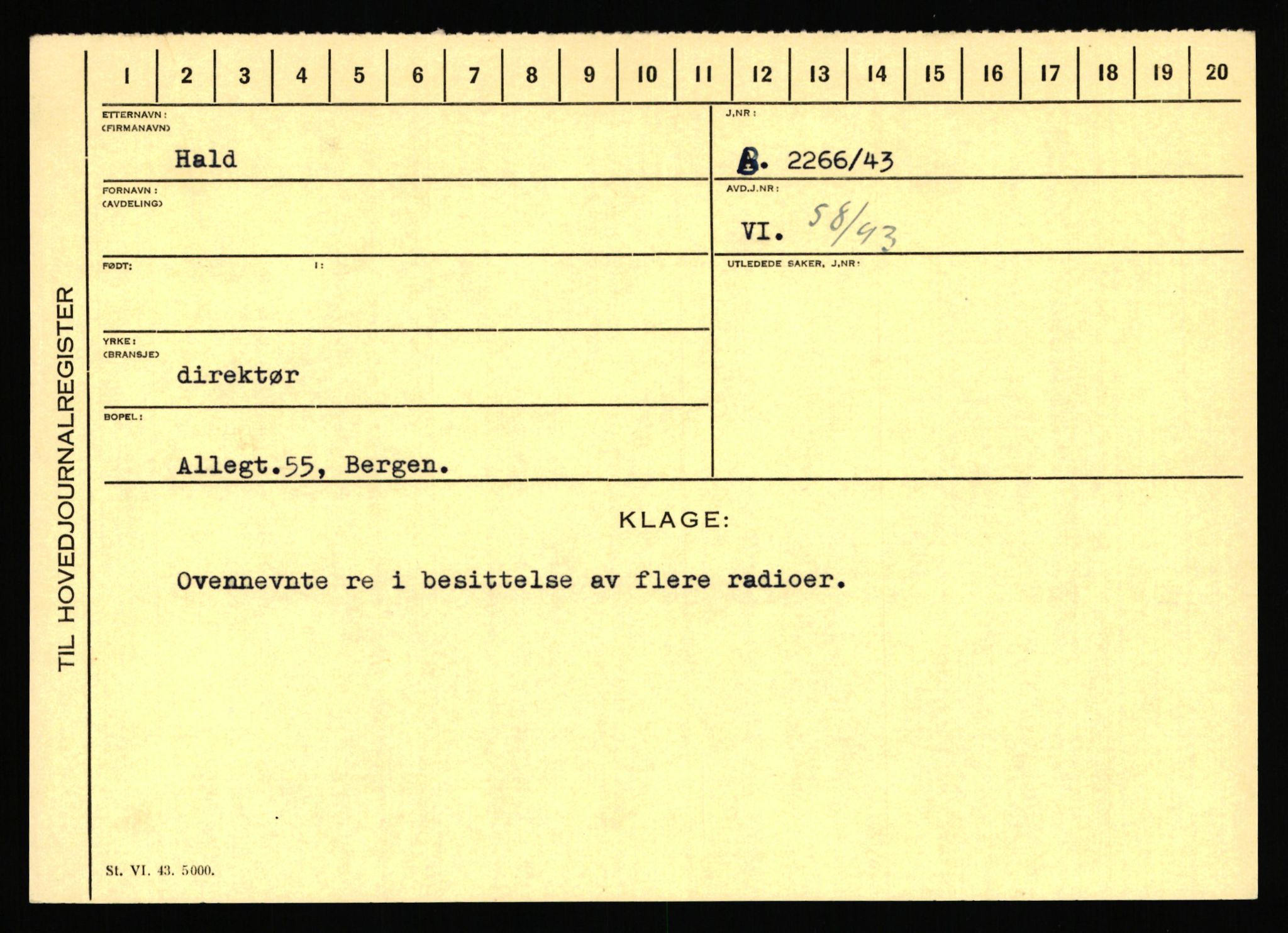 Statspolitiet - Hovedkontoret / Osloavdelingen, AV/RA-S-1329/C/Ca/L0005: Furali - Hamula, 1943-1945, s. 4231