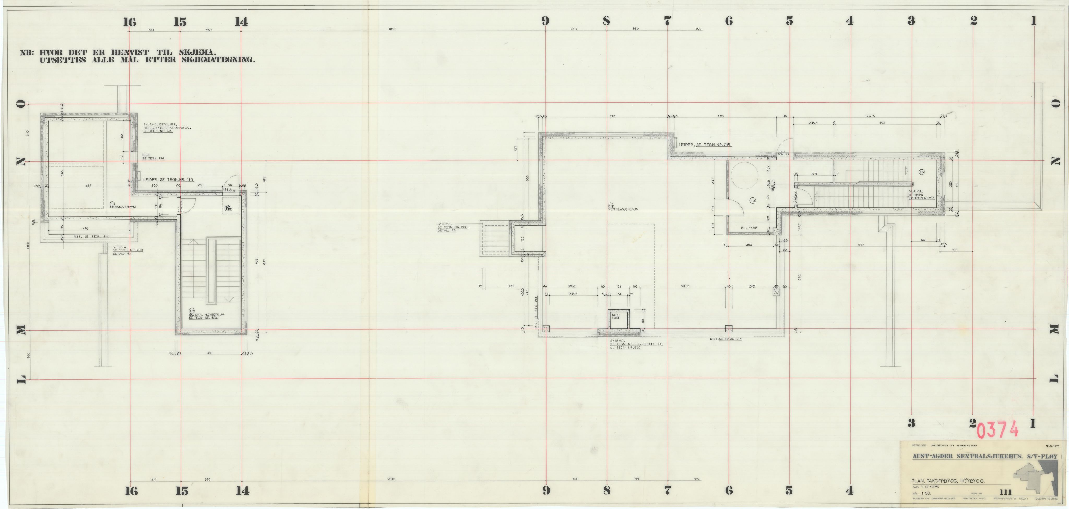 Eliassen og Lambertz-Nilssen Arkitekter, AAKS/PA-2983/T/T03/L0002: Tegningskogger 374, 1974-1978, s. 16