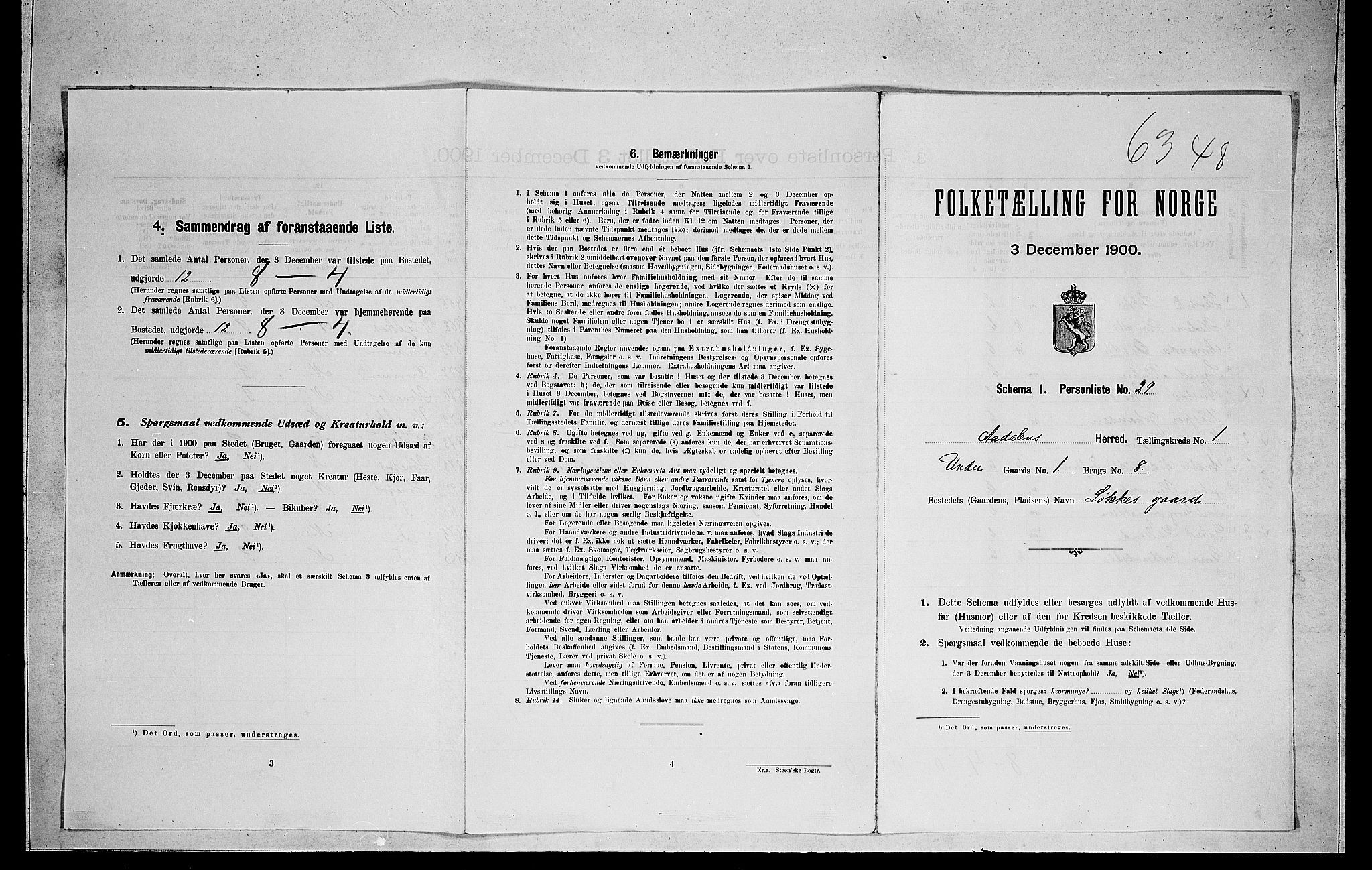 RA, Folketelling 1900 for 0614 Ådal herred, 1900, s. 142