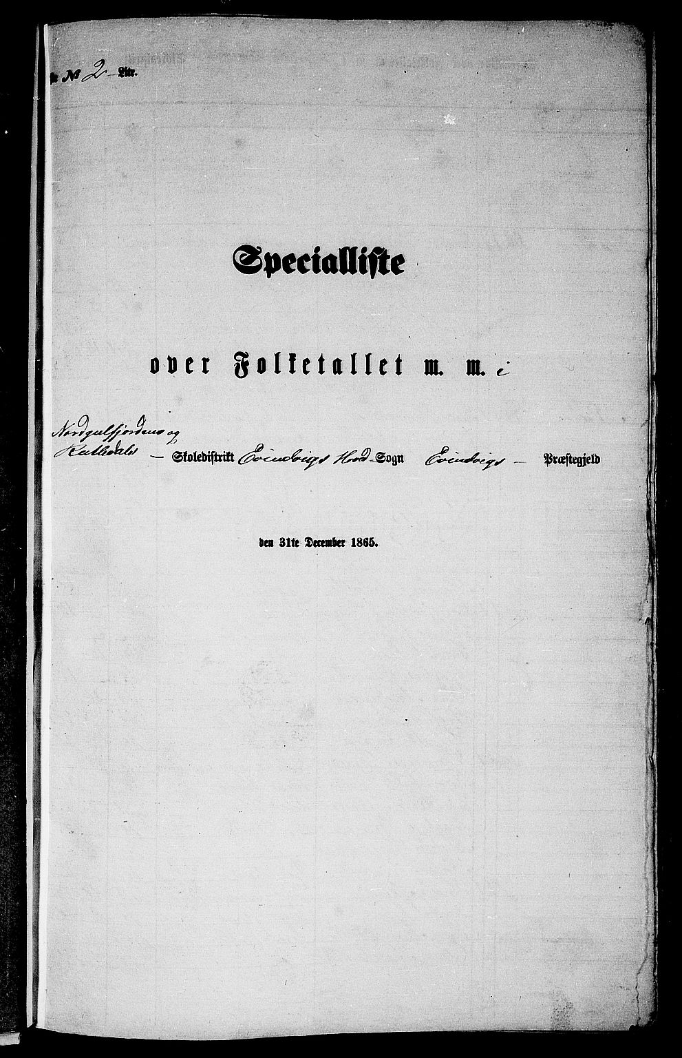 RA, Folketelling 1865 for 1411P Eivindvik prestegjeld, 1865, s. 26