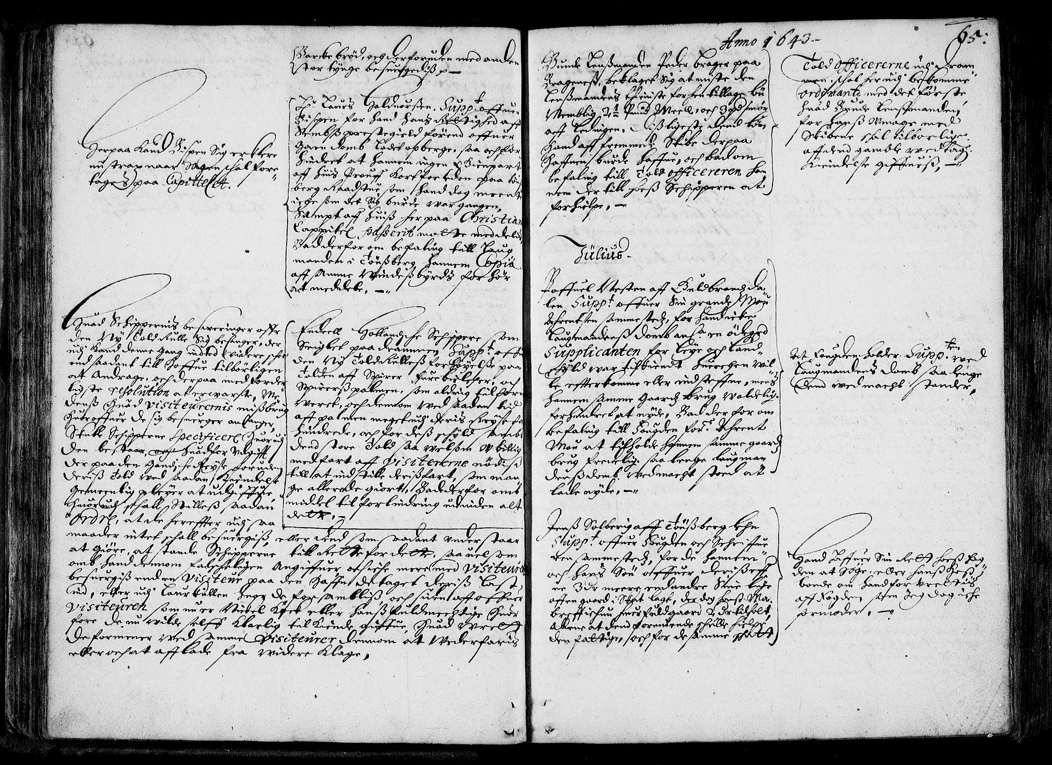 Stattholderembetet 1572-1771, AV/RA-EA-2870/Ac/L0001: Supplikasjons- og resolusjonsprotokoll, 1642-1650, s. 64b-65a