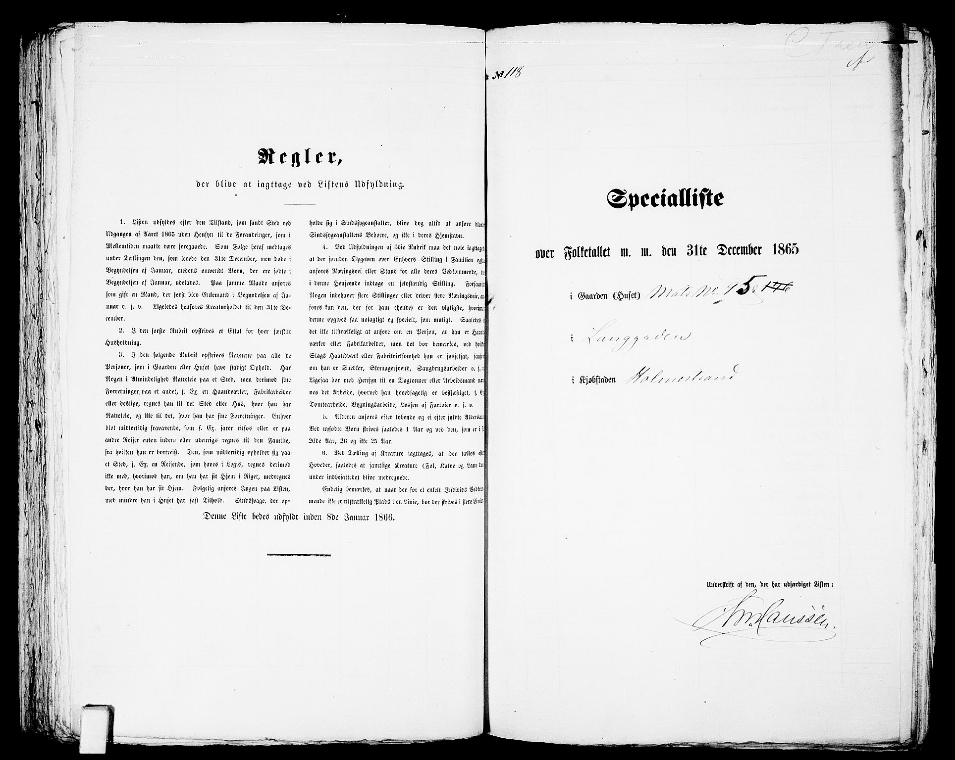 RA, Folketelling 1865 for 0702B Botne prestegjeld, Holmestrand kjøpstad, 1865, s. 243