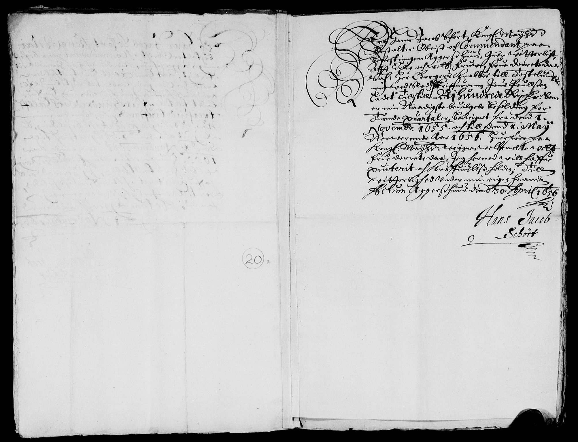 Rentekammeret inntil 1814, Reviderte regnskaper, Lensregnskaper, AV/RA-EA-5023/R/Rb/Rba/L0230: Akershus len, 1655-1656