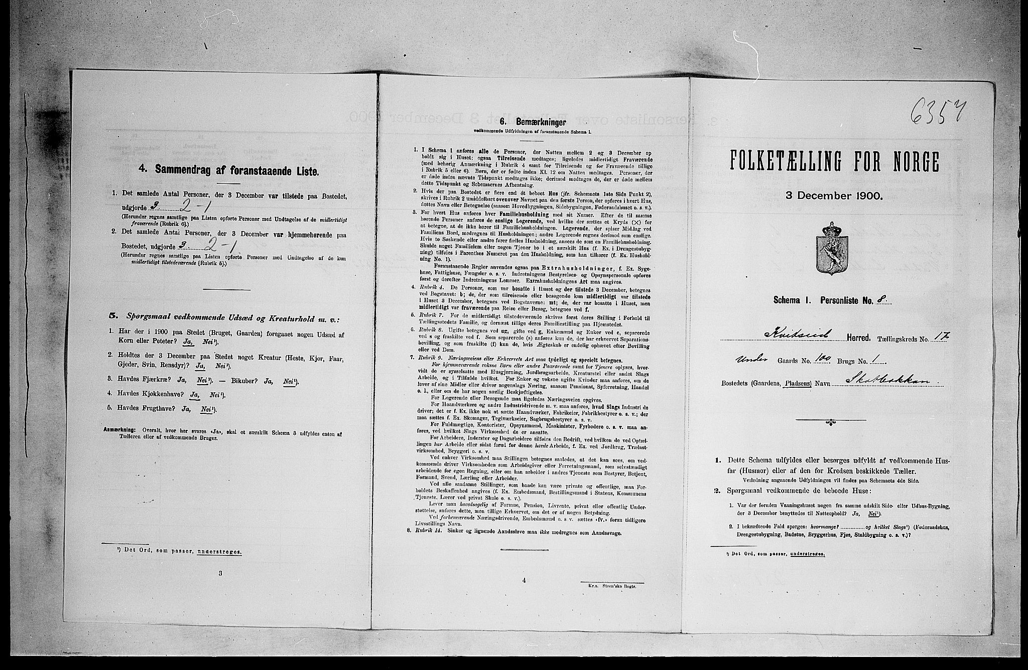 SAKO, Folketelling 1900 for 0829 Kviteseid herred, 1900, s. 1081
