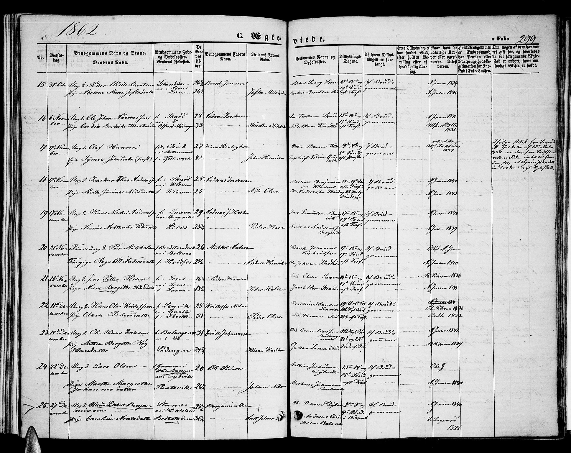 Ministerialprotokoller, klokkerbøker og fødselsregistre - Nordland, SAT/A-1459/863/L0912: Klokkerbok nr. 863C02, 1858-1876, s. 299