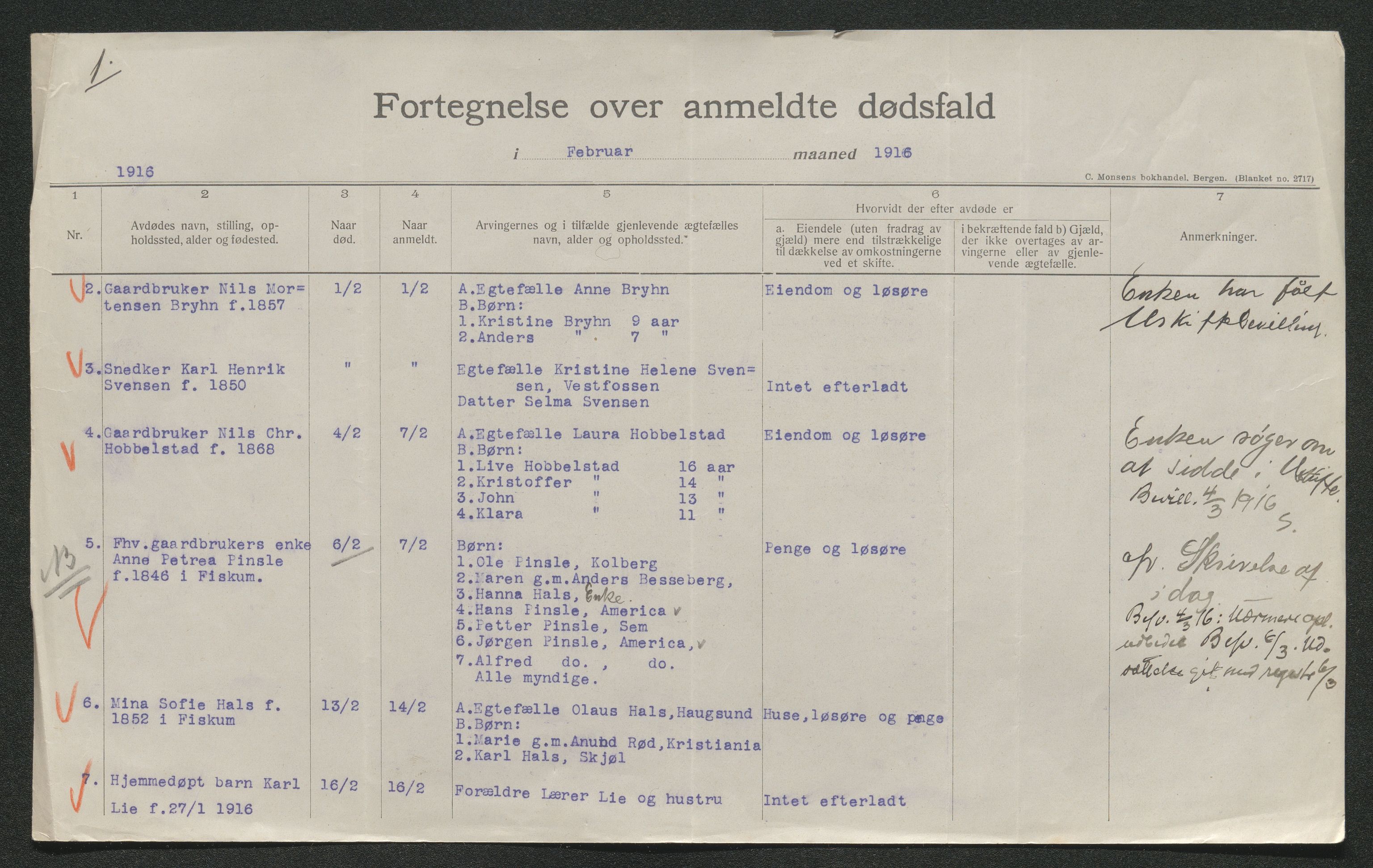 Eiker, Modum og Sigdal sorenskriveri, AV/SAKO-A-123/H/Ha/Hab/L0038: Dødsfallsmeldinger, 1916-1917, s. 196