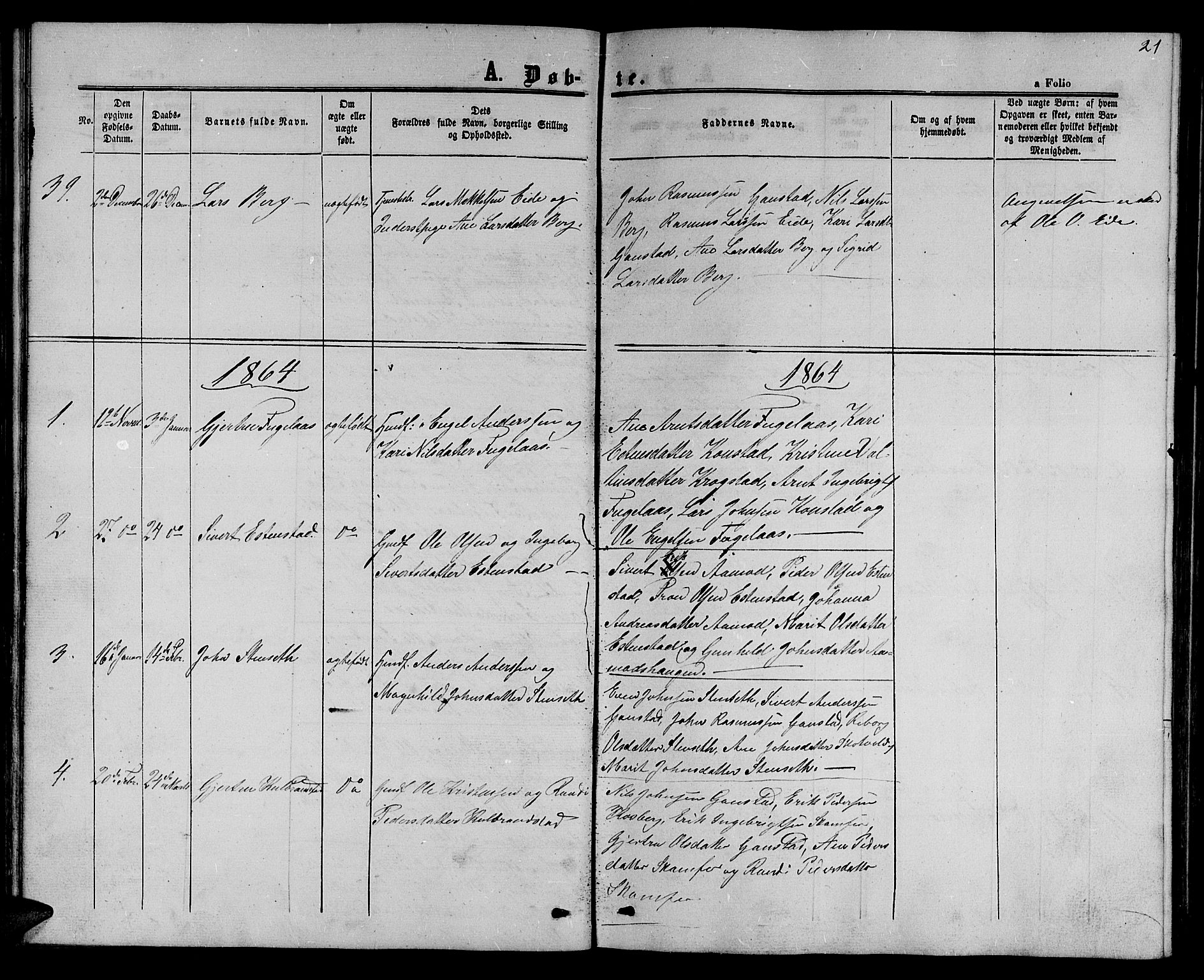 Ministerialprotokoller, klokkerbøker og fødselsregistre - Sør-Trøndelag, SAT/A-1456/694/L1131: Klokkerbok nr. 694C03, 1858-1886, s. 21