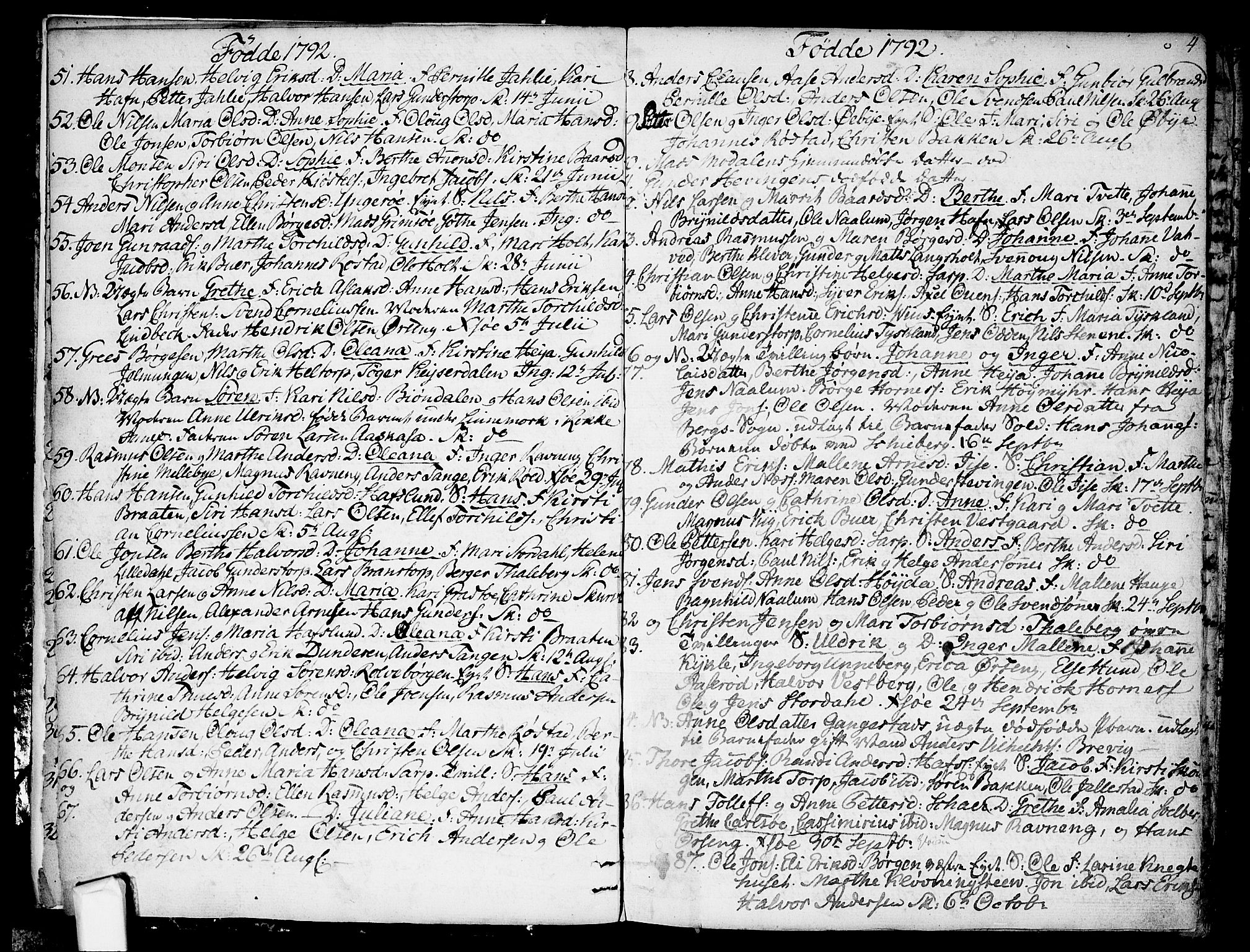 Skjeberg prestekontor Kirkebøker, AV/SAO-A-10923/F/Fa/L0003: Ministerialbok nr. I 3, 1792-1814, s. 4