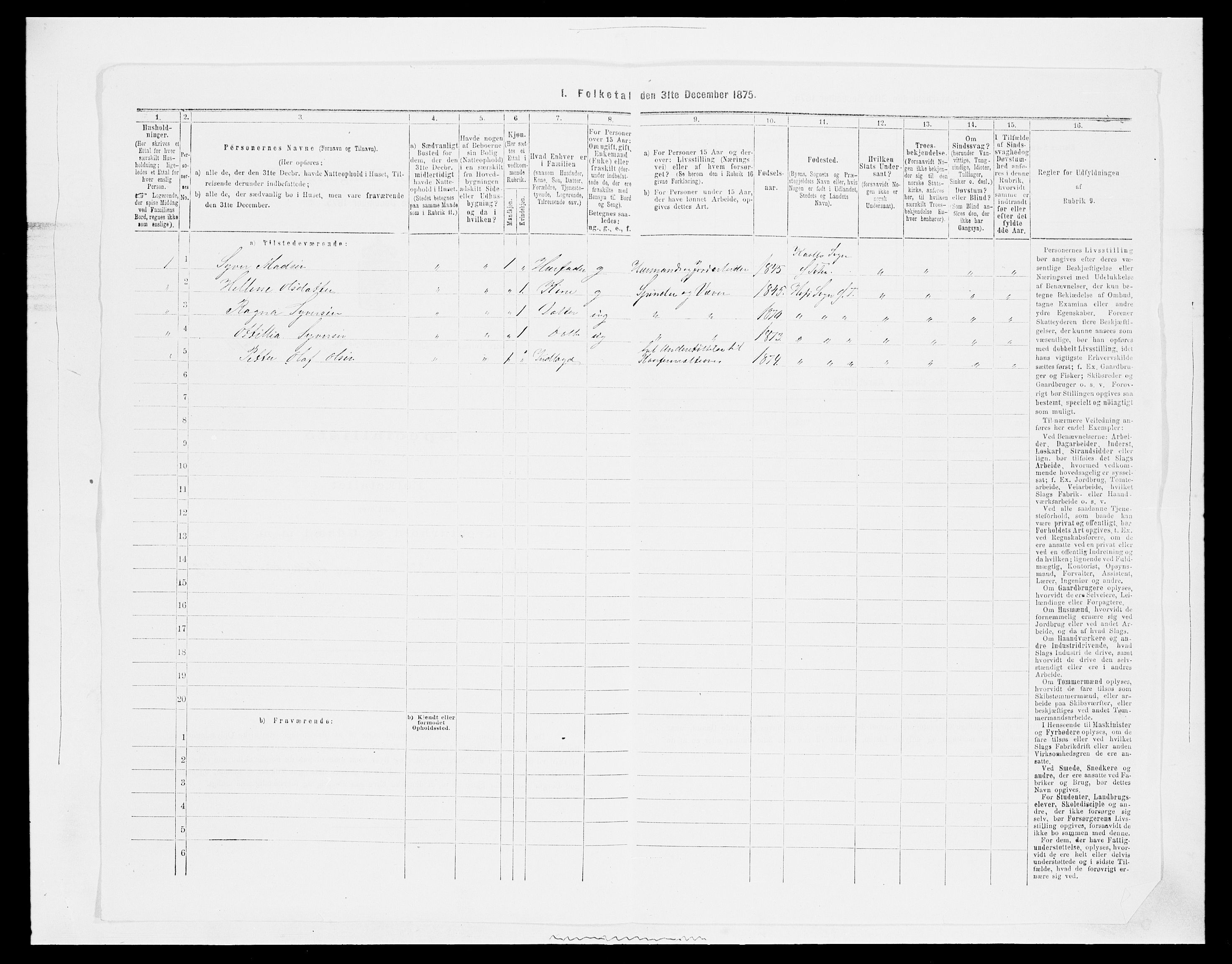 SAH, Folketelling 1875 for 0528P Østre Toten prestegjeld, 1875, s. 1442