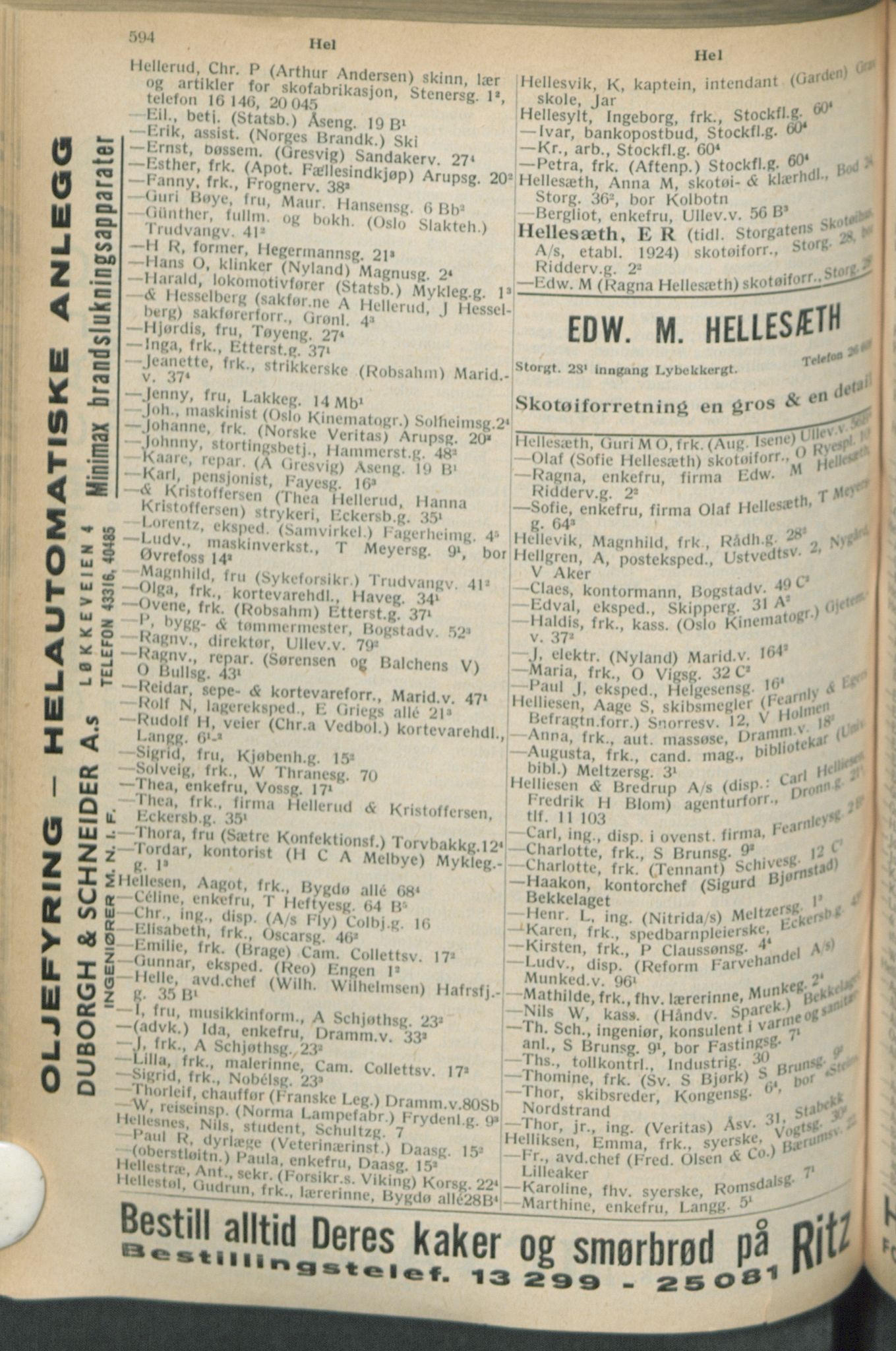 Kristiania/Oslo adressebok, PUBL/-, 1934, s. 594