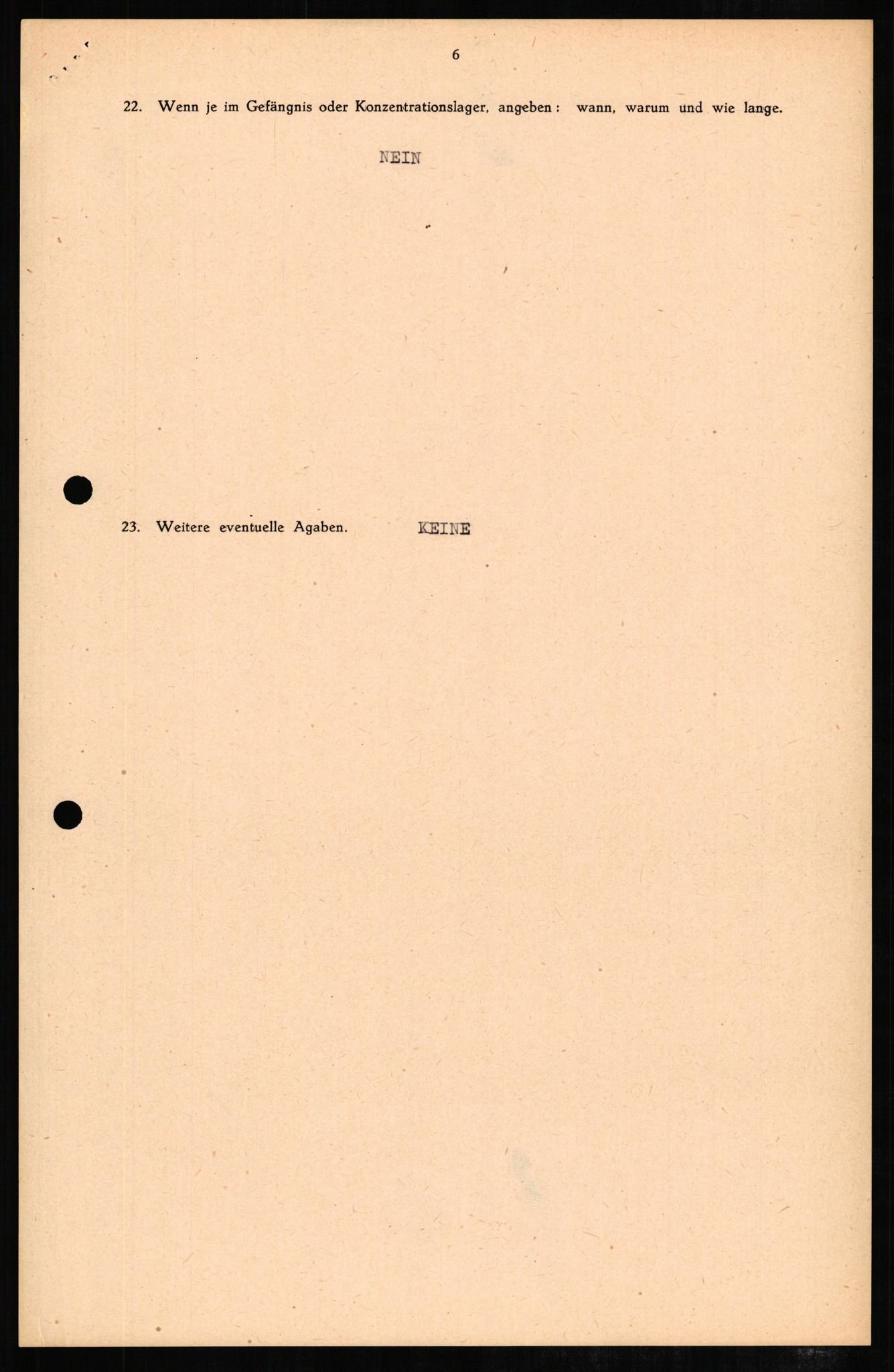 Forsvaret, Forsvarets overkommando II, RA/RAFA-3915/D/Db/L0007: CI Questionaires. Tyske okkupasjonsstyrker i Norge. Tyskere., 1945-1946, s. 145