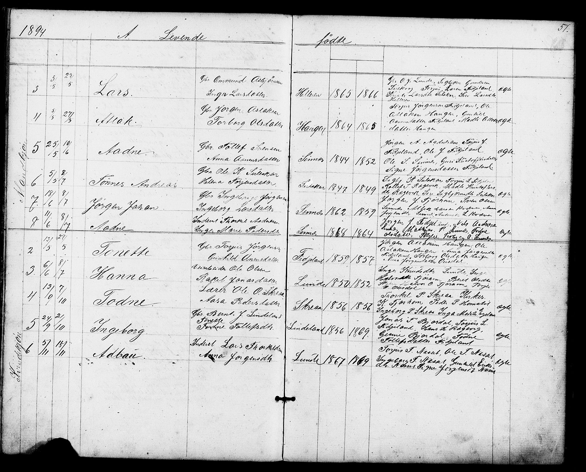 Sirdal sokneprestkontor, AV/SAK-1111-0036/F/Fb/Fba/L0001: Klokkerbok nr. B 1, 1872-1905, s. 50
