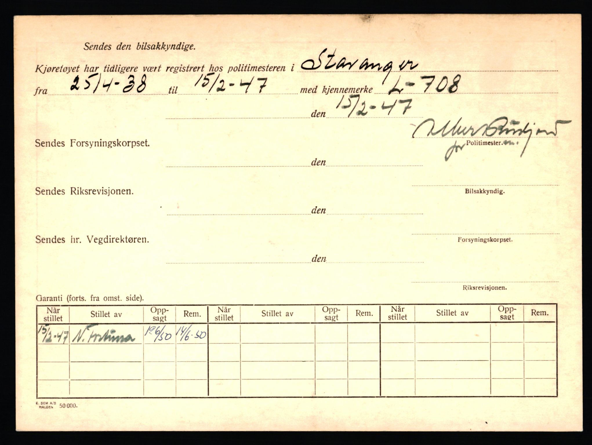 Stavanger trafikkstasjon, AV/SAST-A-101942/0/F/L0006: L-1700 - L-2149, 1930-1971, s. 1940