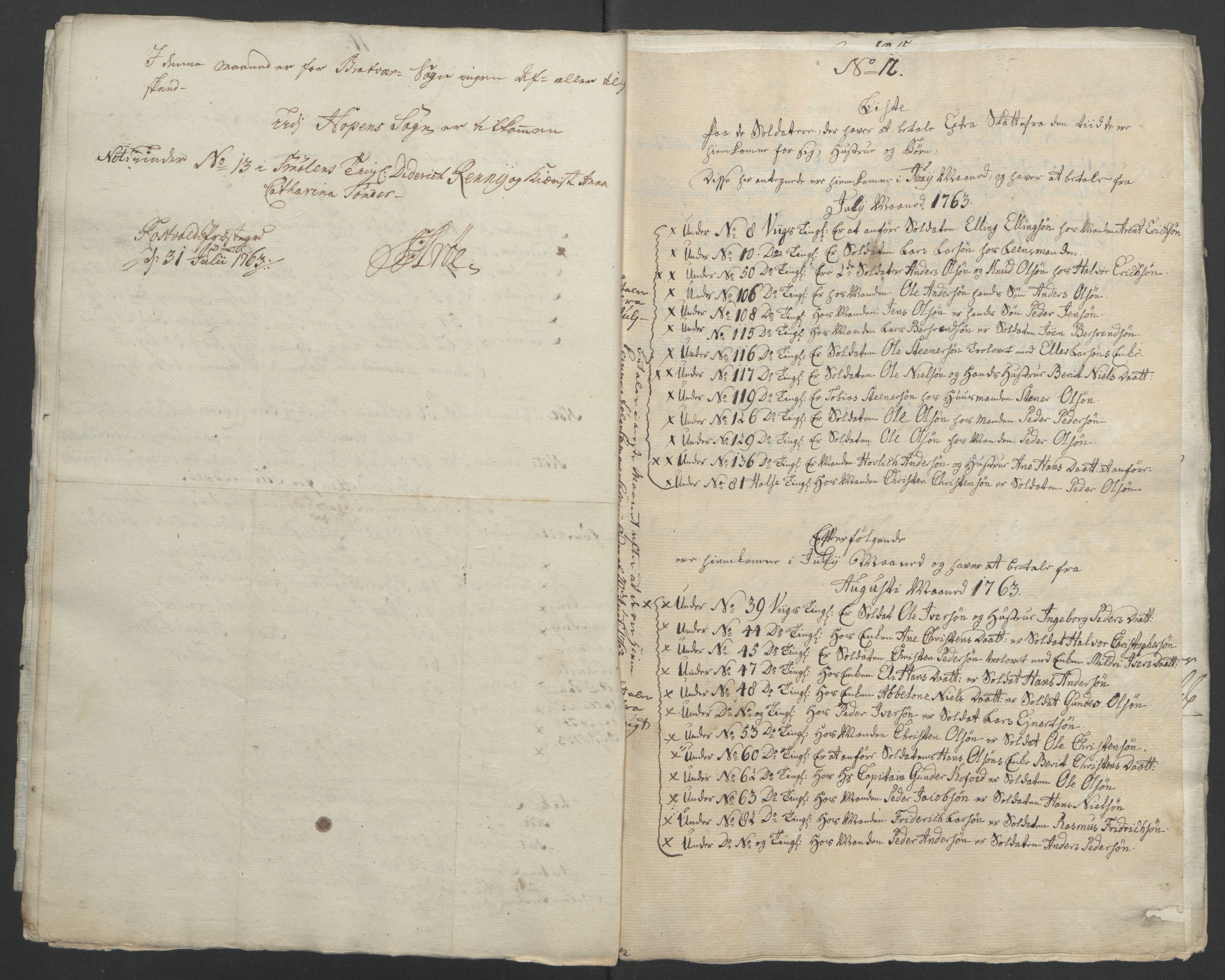 Rentekammeret inntil 1814, Reviderte regnskaper, Fogderegnskap, RA/EA-4092/R56/L3841: Ekstraskatten Nordmøre, 1762-1763, s. 287