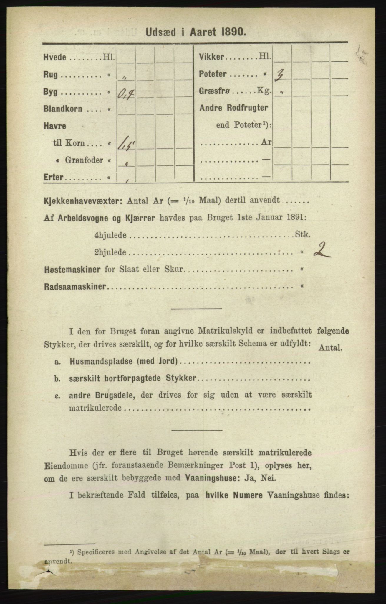 RA, Folketelling 1891 for 1041 Vanse herred, 1891, s. 8958